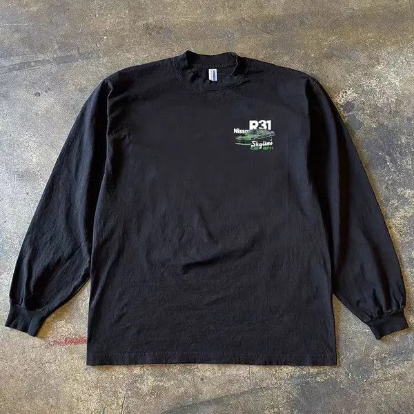 Japanese Brand Harada x Kato Black street retro car print long sleeve tee Size US L / EU 52-54 / 3 - 4 Thumbnail
