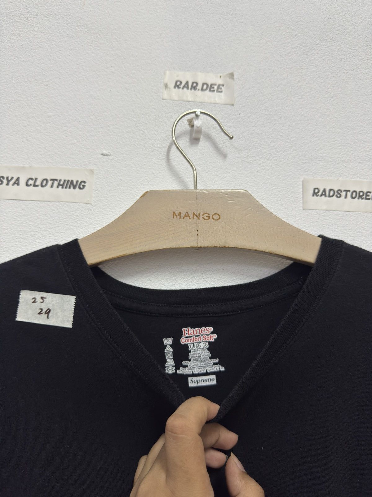 Hanes × Supreme Supreme x Hanes Plain Small Logo Tee Size US XL / EU 56 / 4 - 4 Thumbnail