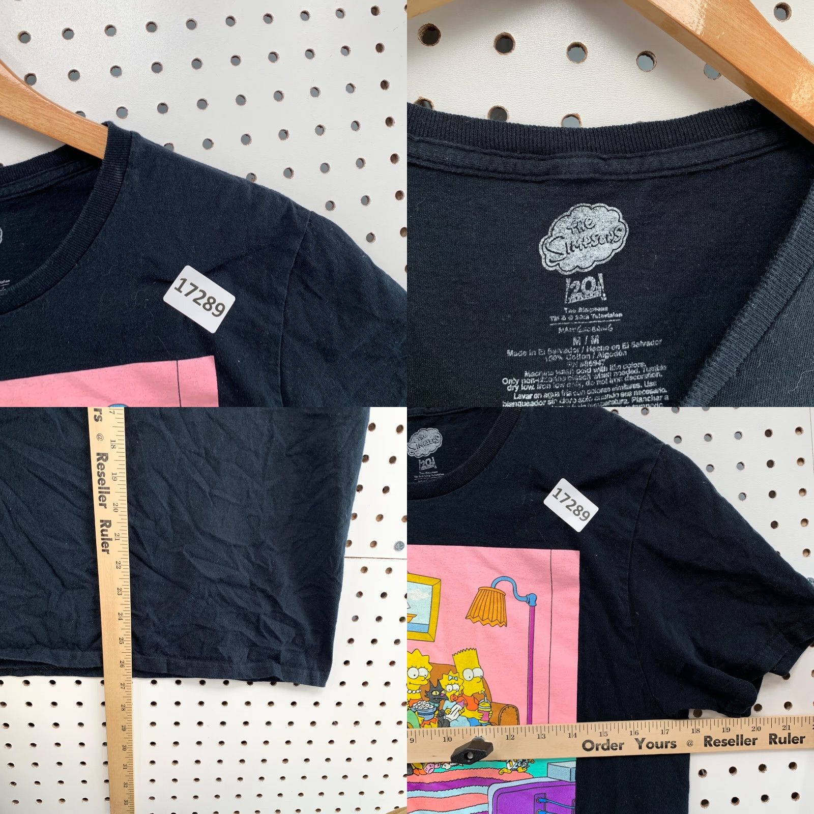Vintage VINTAGE The Simpsons Shirt Black Adult Medium Fits 18X27 Short Sleeve Couch Cartoon TV T Size US M / EU 48-50 / 2 - 8 Thumbnail