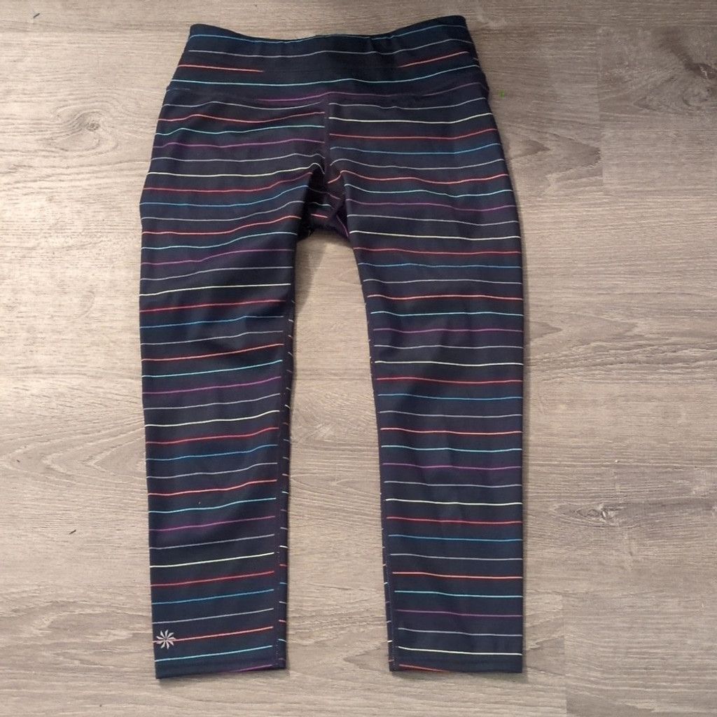 Athleta Athleta Multi Strip Sonar Capri Leggings Size Small Size 26" / US 2 / IT 38 - 2 Thumbnail