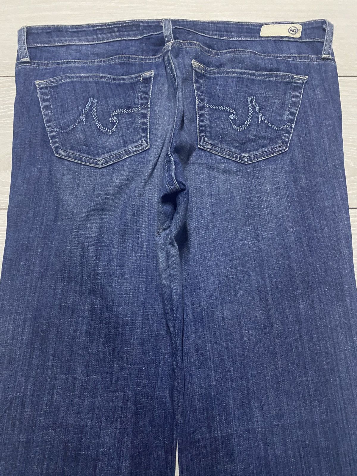 AG Adriano Goldschmied Vintage Adriano the Angle Blue Wash Flare Jeans Size US 35 - 4 Thumbnail