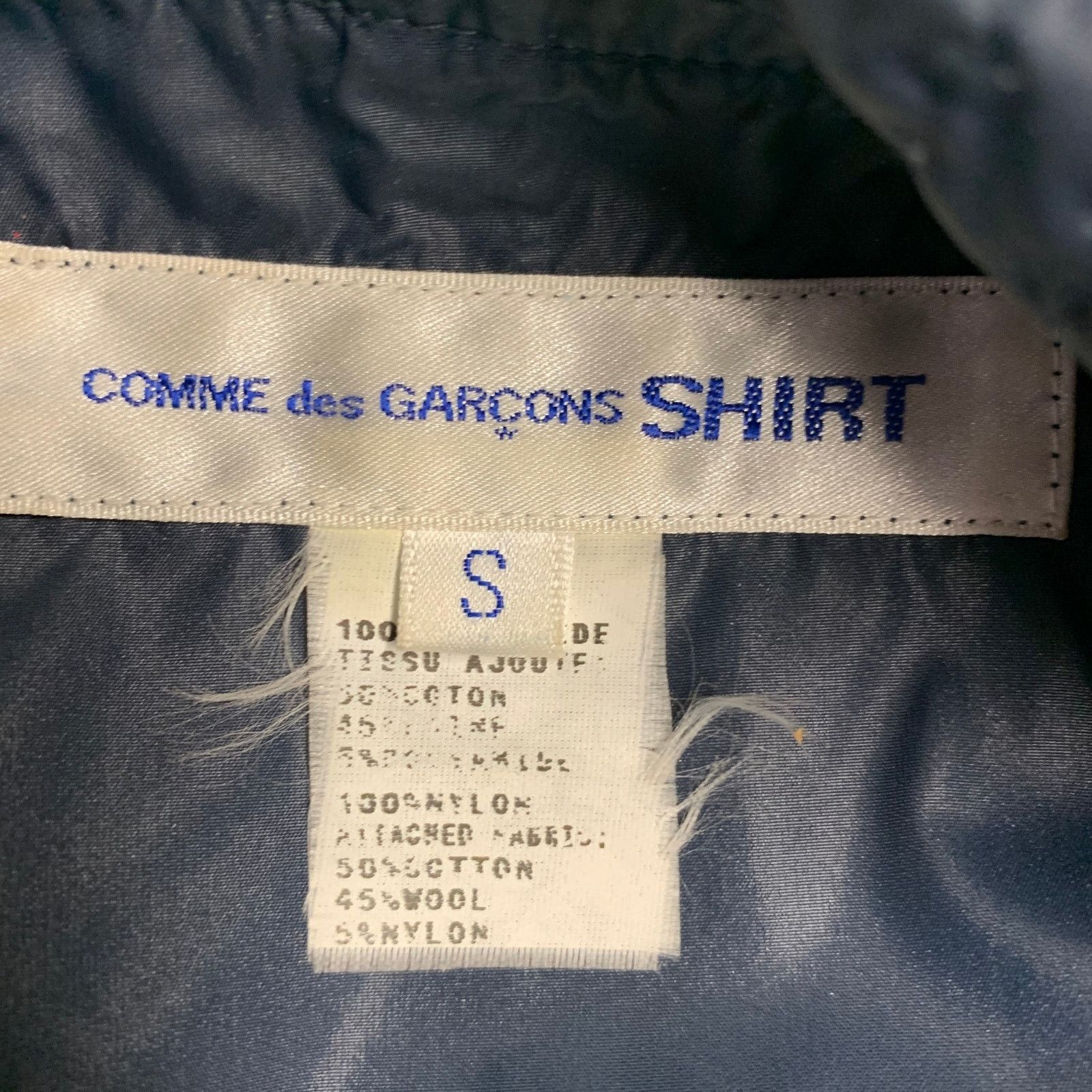 Comme des Garcons SHIRT SHIRT Size S Navy Multi Color Hooded Color Block Toggle Coat Size US S / EU 44-46 / 1 - 6 Thumbnail