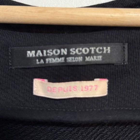Maison Scotch Maison Scotch Black Open Front Cardigan w Silver Trim - Sz 1 Size S / US 4 / IT 40 - 5 Thumbnail