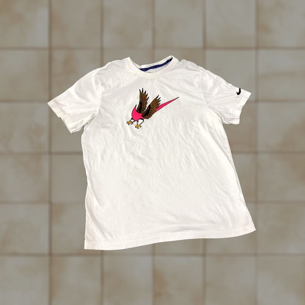 Nike Nike Shirt Mens L White Eagle Swoosh Graphic Tee T-Shirt Patriotic Sports Size US L / EU 52-54 / 3 - 1 Thumbnail
