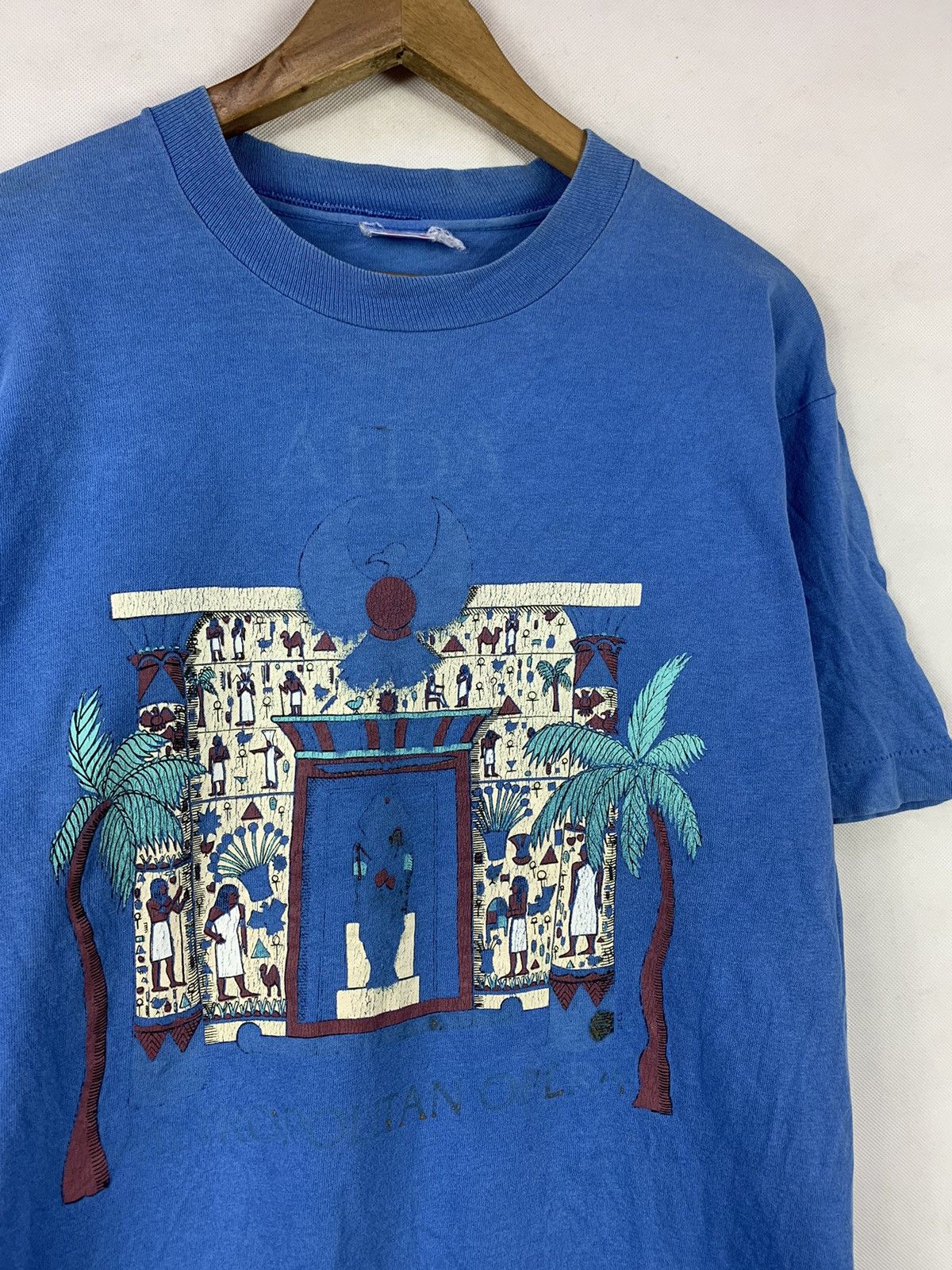 Fruit Of The Loom Steals! Vintage 90s FOTL Mumia Aztec Tee Pharaoh Size US M / EU 48-50 / 2 - 2 Thumbnail