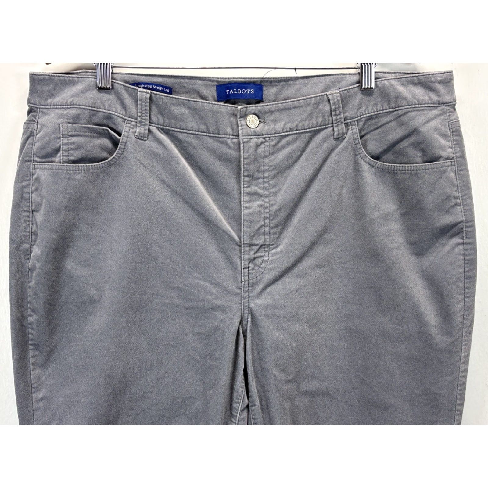 Talbots VINTAGE? No, not vintage. Talbots Velvet Pants - High Waist Straight Leg - 18W Plus - Gray - 5 Pocket - Women - Pants Size 40" / US 18 - 2 Thumbnail