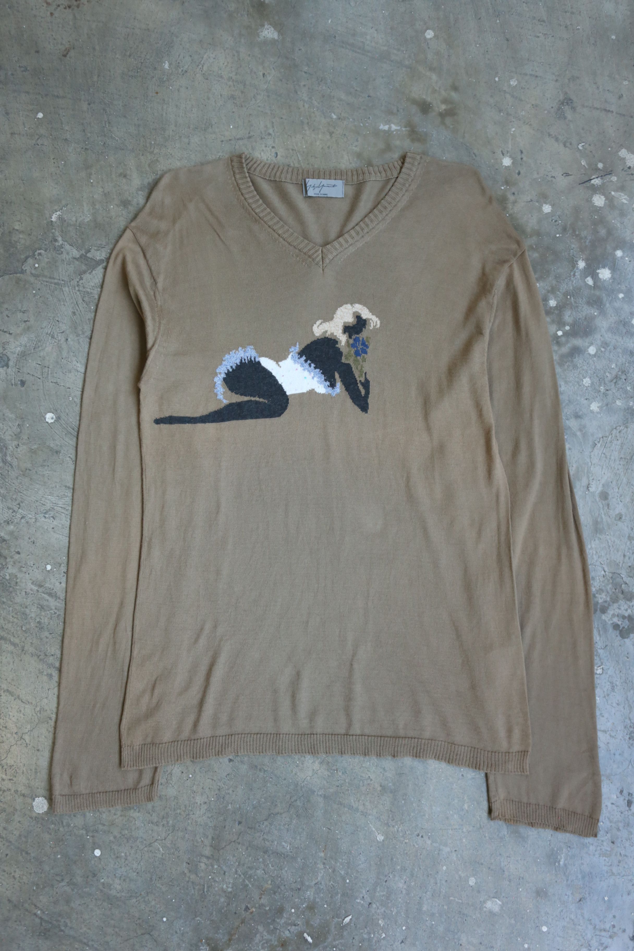 Yohji Yamamoto Yohji Yamamoto - S/S 05 - Lady V-Neck Knit Sweater Size US L / EU 52-54 / 3 - 1 Thumbnail