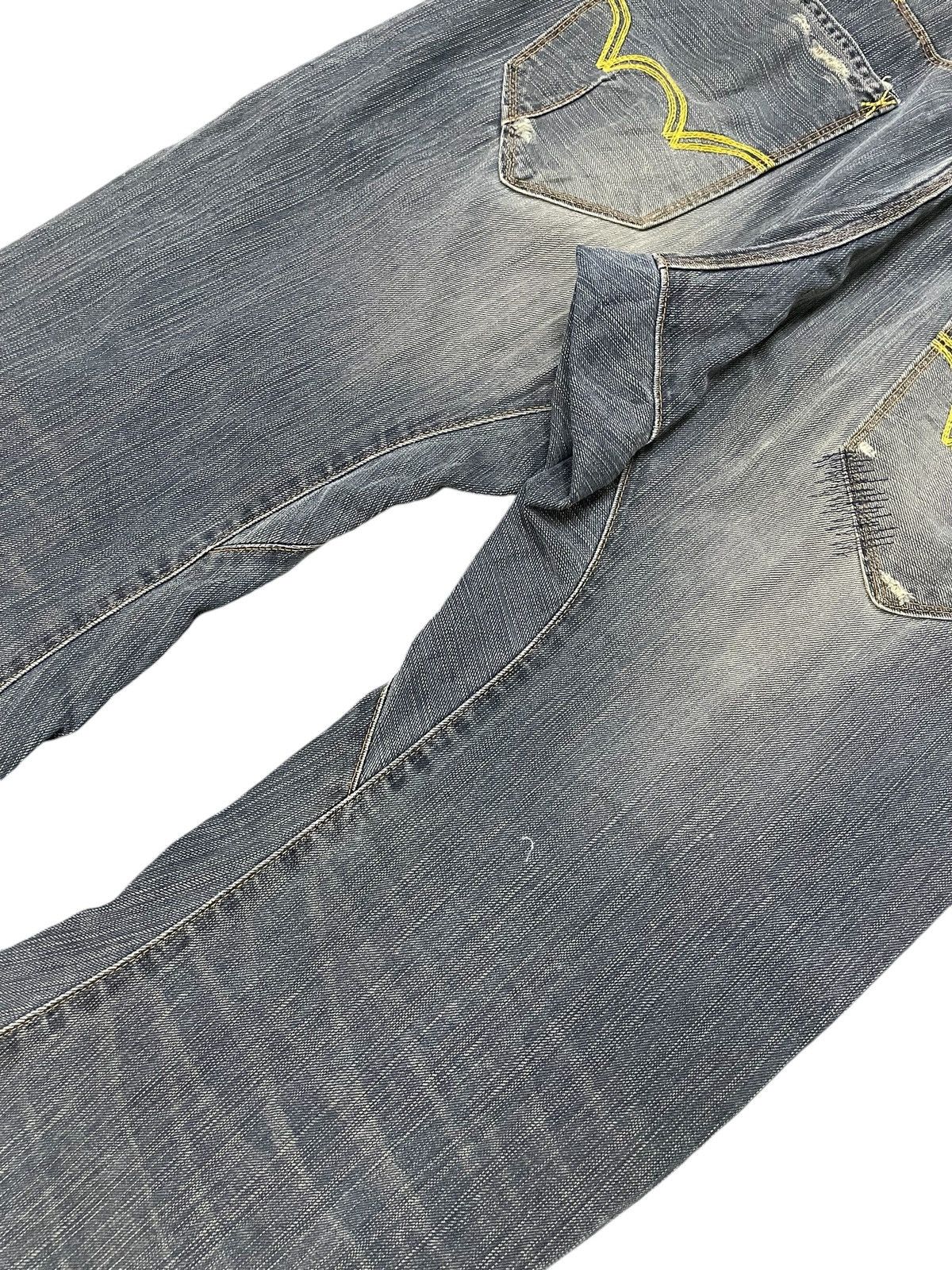 Edwin × Hysteric Glamour Edwin XV-Function Boro Heavy stitched Spiral Cropped Jeans Size US 34 / EU 50 - 15 Thumbnail