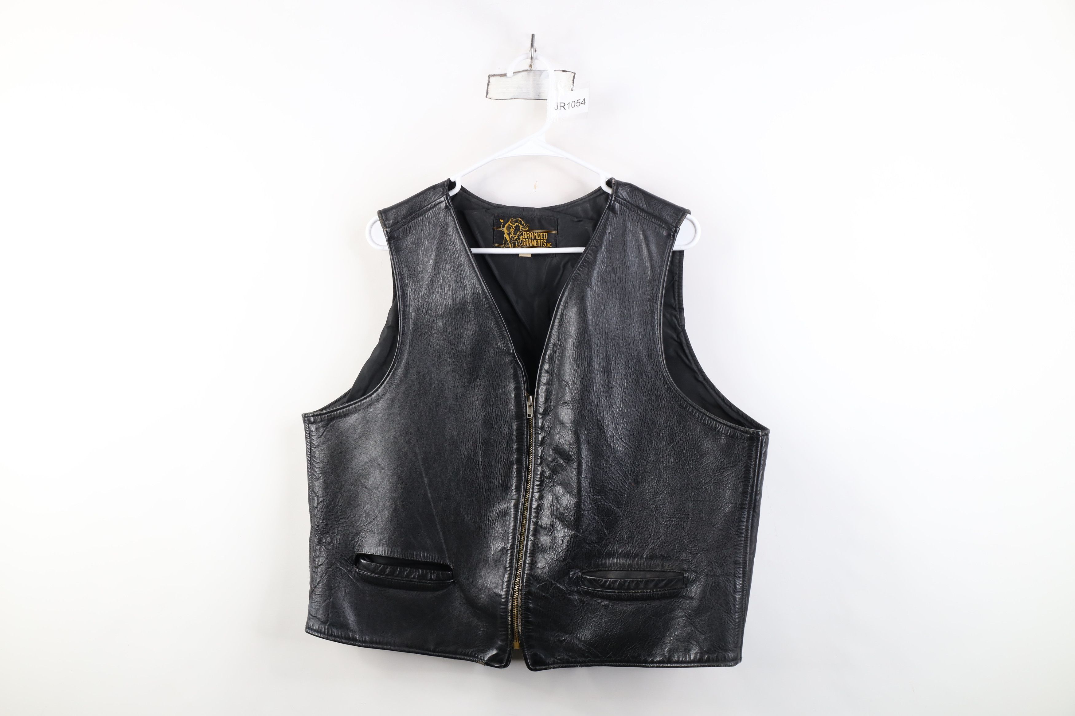 Vintage Vintage 70s 80s Streetwear Full Zip Leather Vest Jacket USA Size US XXL / EU 58 / 5 - 1 Thumbnail