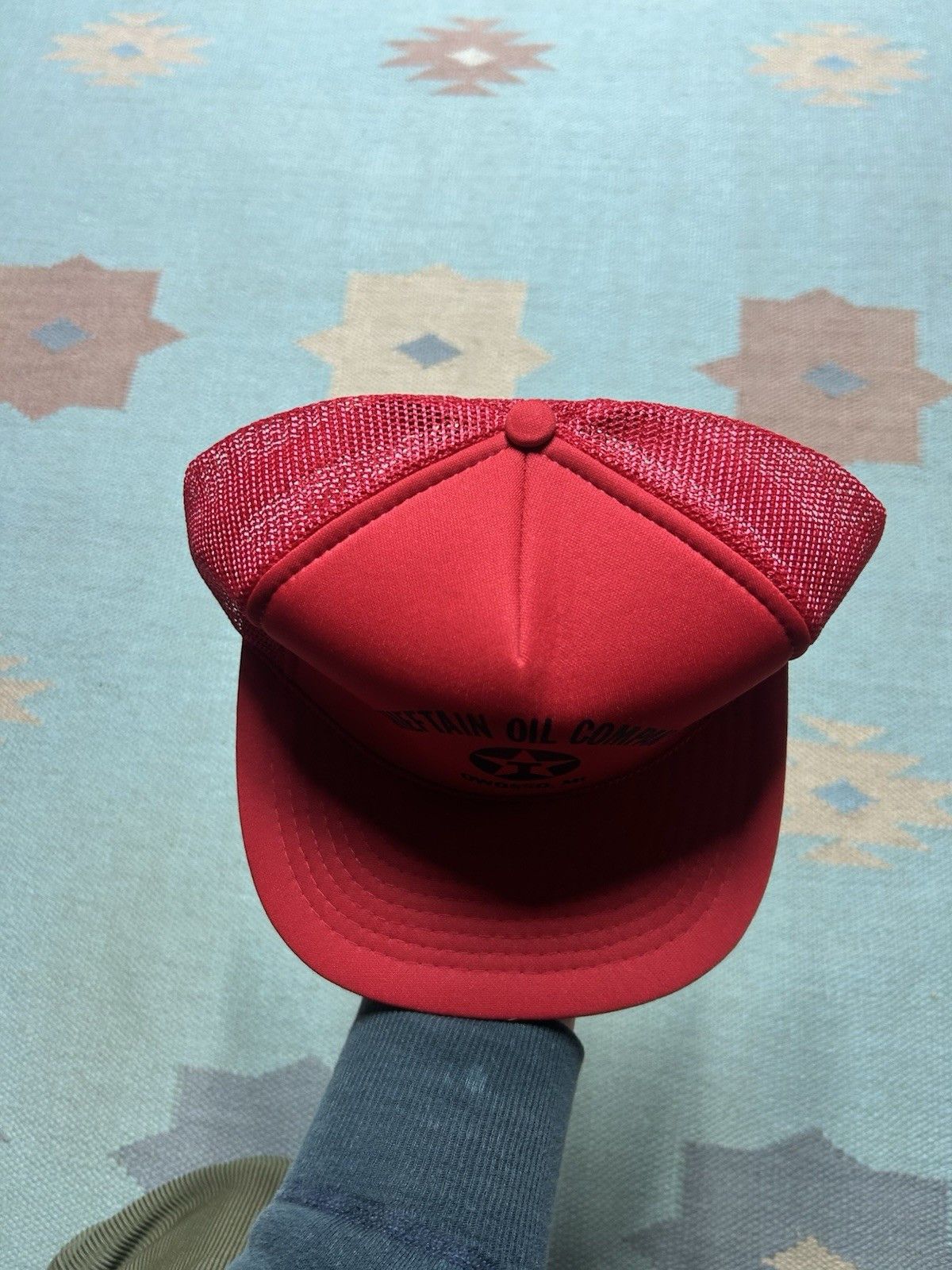 Vintage Vtg trucker hat Chieftain oil company Owosso Michigan Texaco Size ONE SIZE - 3 Thumbnail