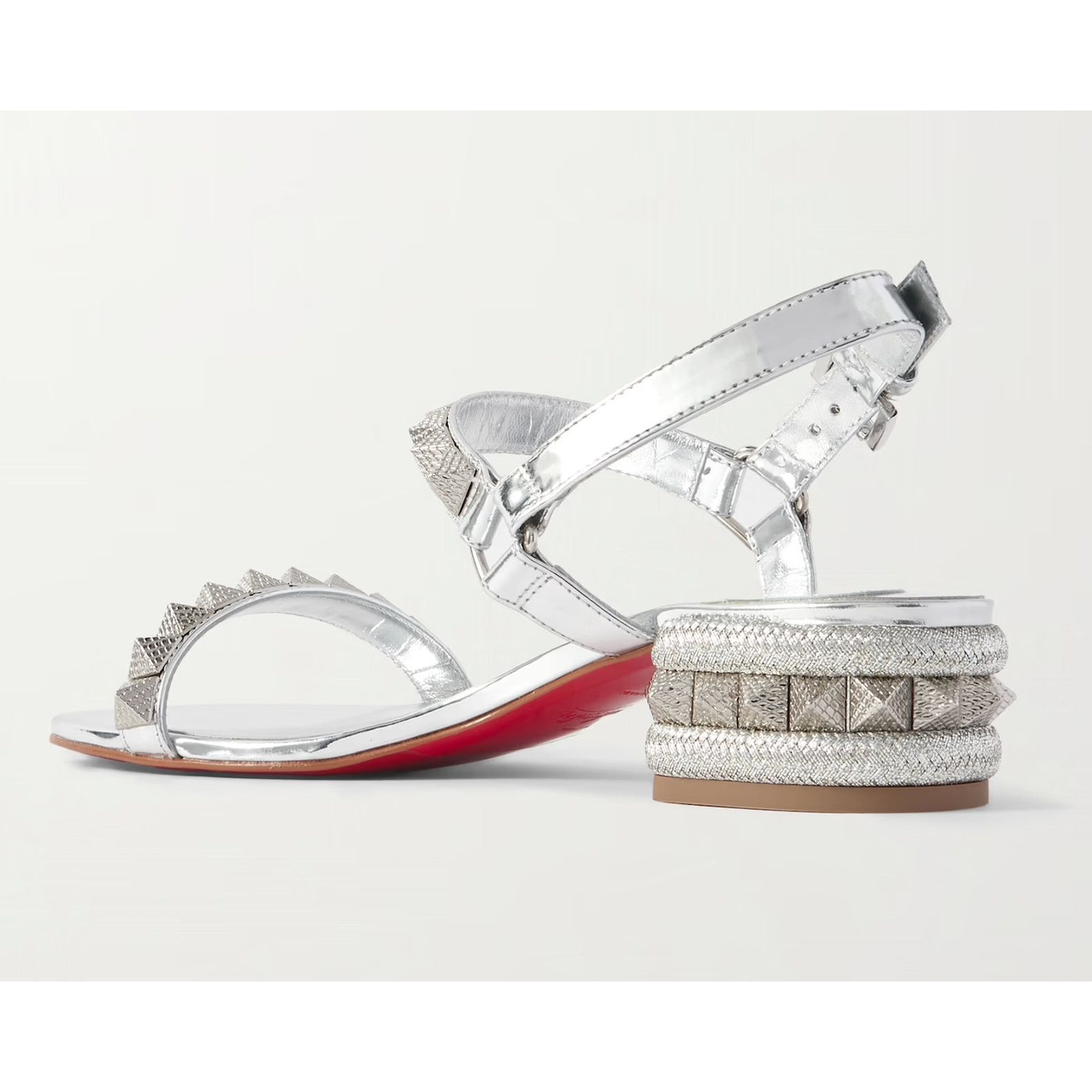 Christian Louboutin Christian Louboutin Pyrasand Silver Sandal 38.5 Size US 8.5 / IT 38.5 - 12 Thumbnail
