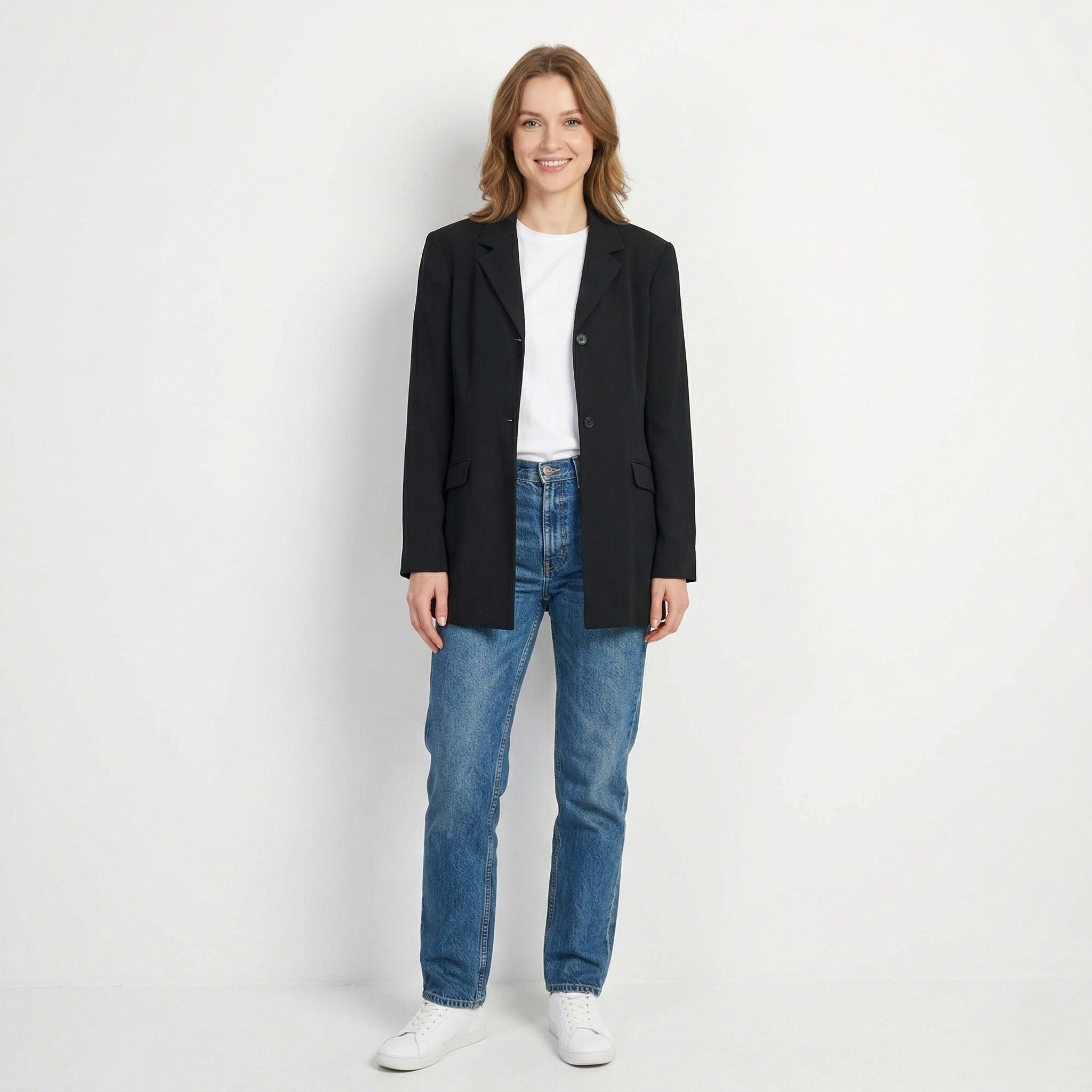 Jones New York Jones New York Women 10 M Blazer Black Shiny 7490 Size M / US 6-8 / IT 42-44 - 1 Thumbnail