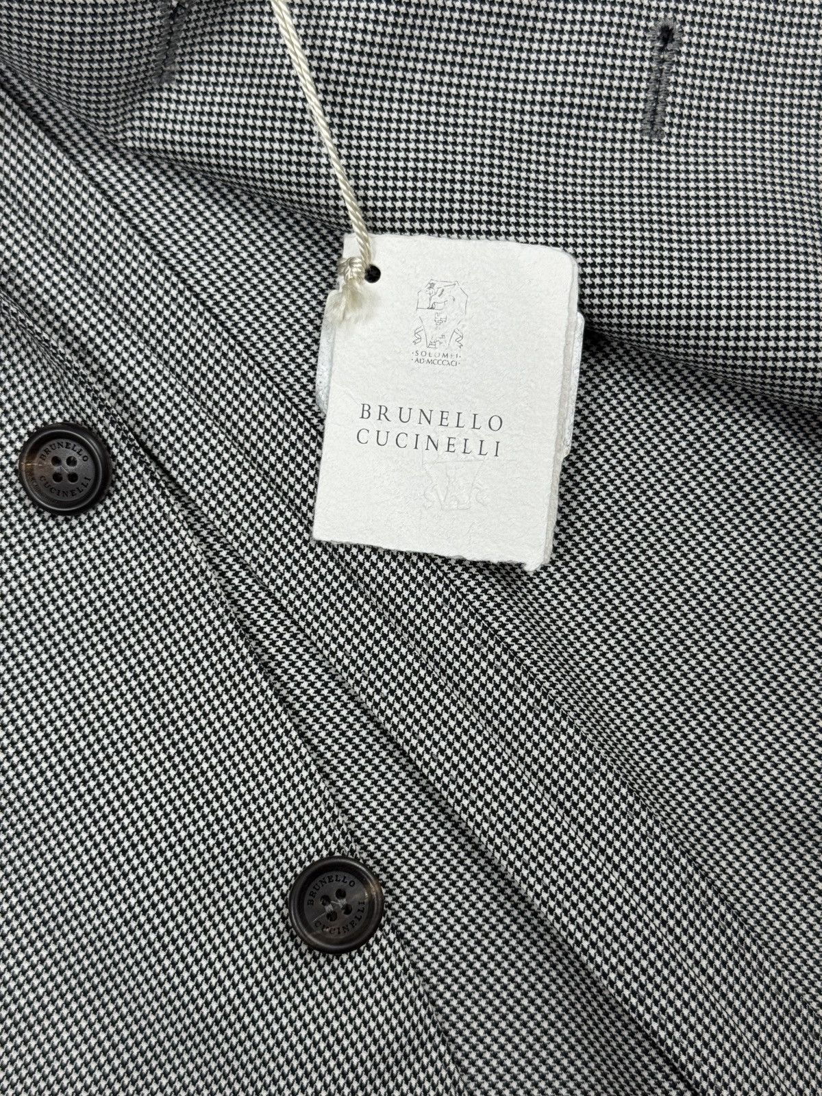 Brunello Cucinelli NEW Brunello Cucinelli Houndstooth Mens Sport Coat Blazer Size 44R - 7 Thumbnail
