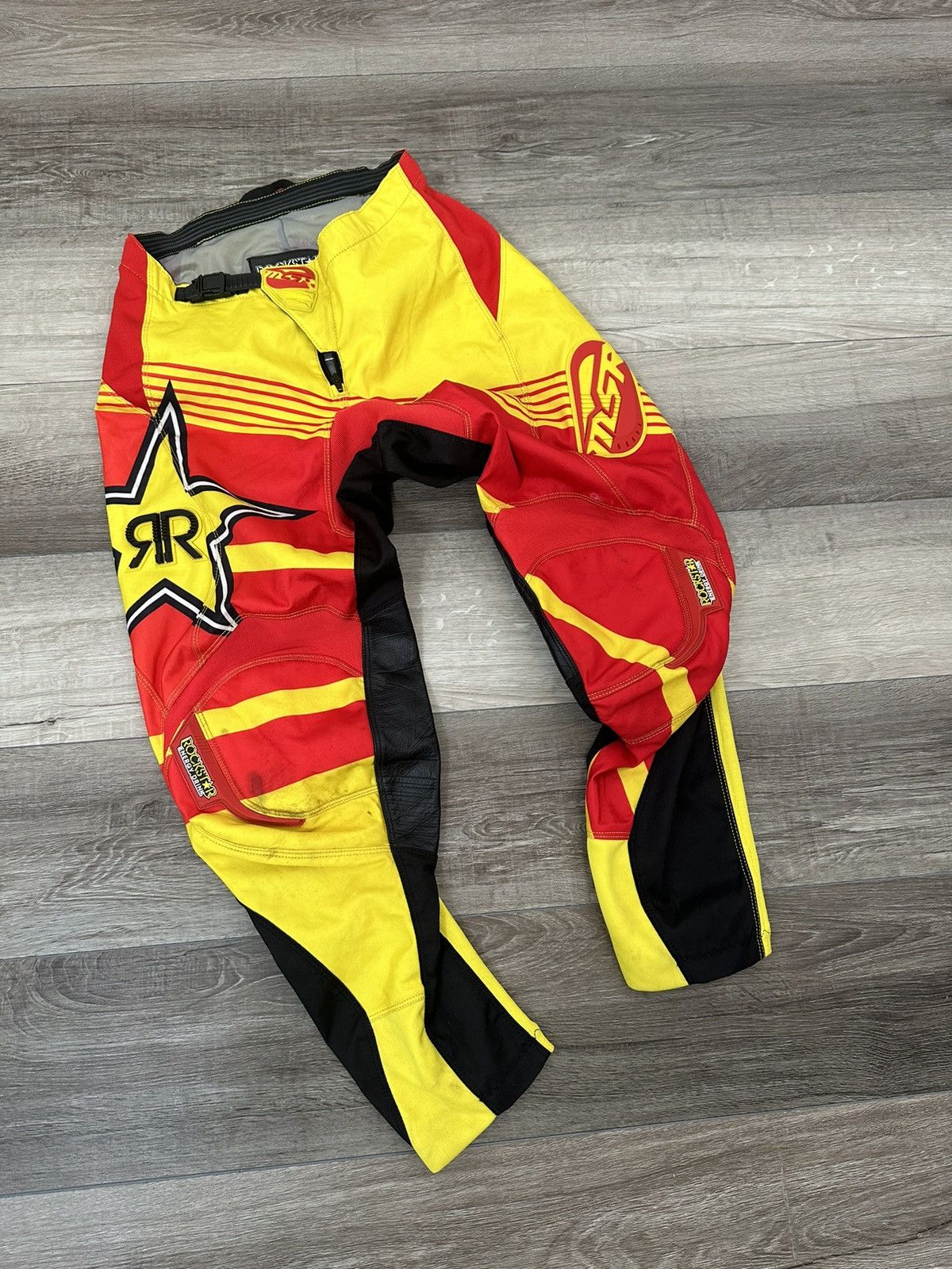 Rockstar Games Rockstar Energy Moto Cross Pants Red + Yellow Sz. 30 Retro Size US 30 / EU 46 - 1 Thumbnail