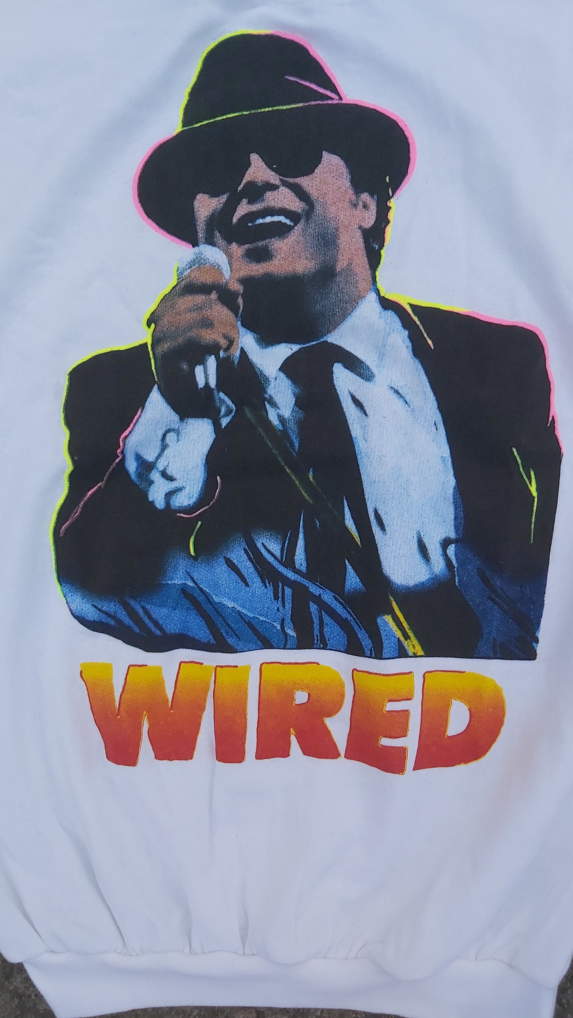 Vintage 1989 WIRED Vintage Sweatshirt John Belushi Big Logo M - L Size US M / EU 48-50 / 2 - 8 Thumbnail