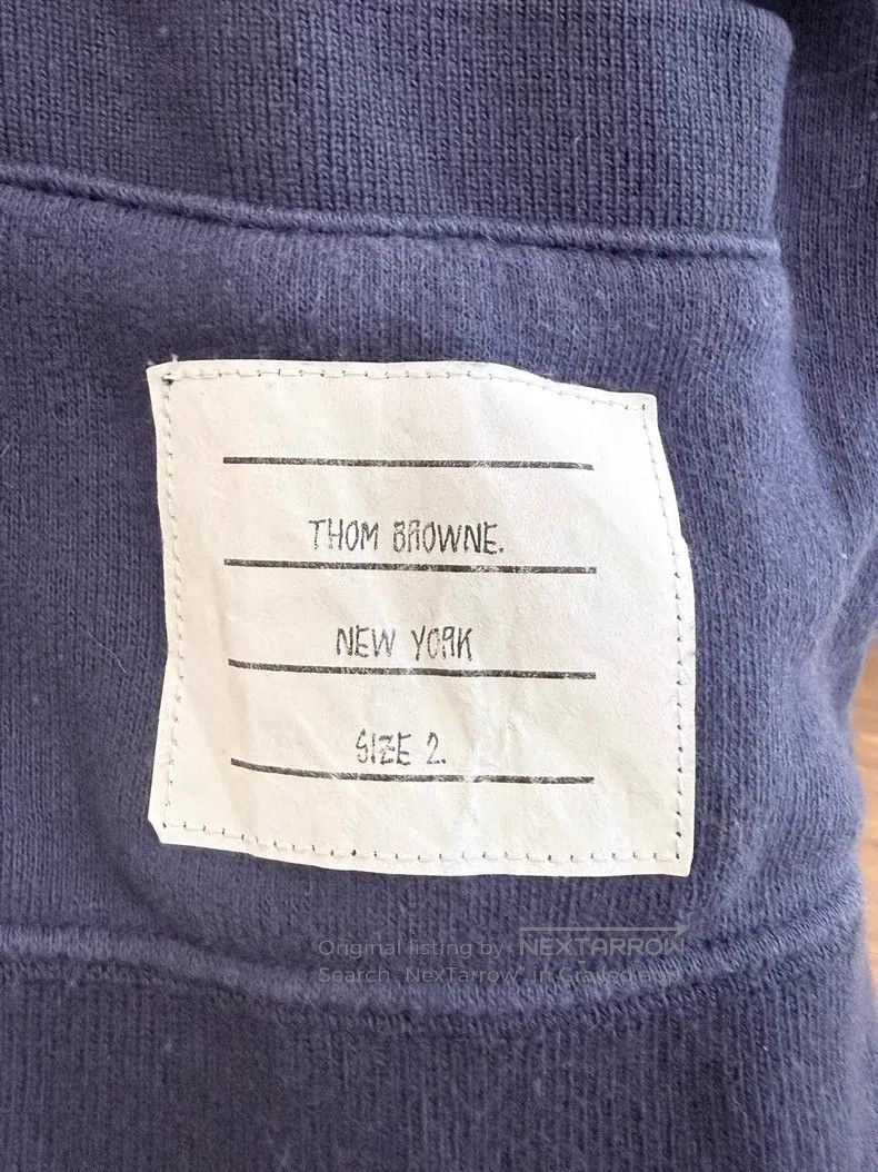 Thom Browne Thom Browne Navy Blue Striped Knit Cardigan Size US M / EU 48-50 / 2 - 4 Thumbnail