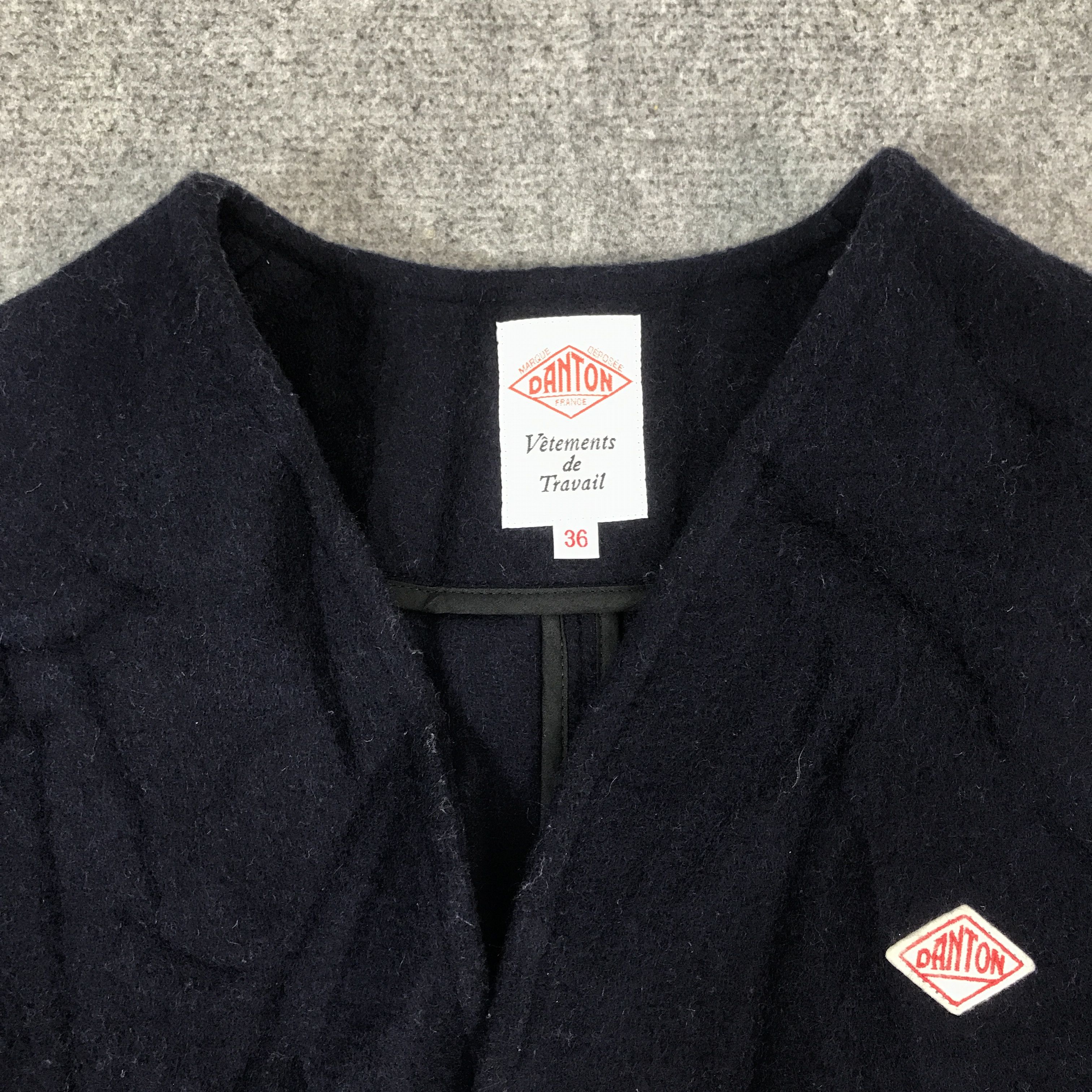Danton Vtg Dantom Japan Wool button Design Kimono collar jacket Size US L / EU 52-54 / 3 - 8 Thumbnail