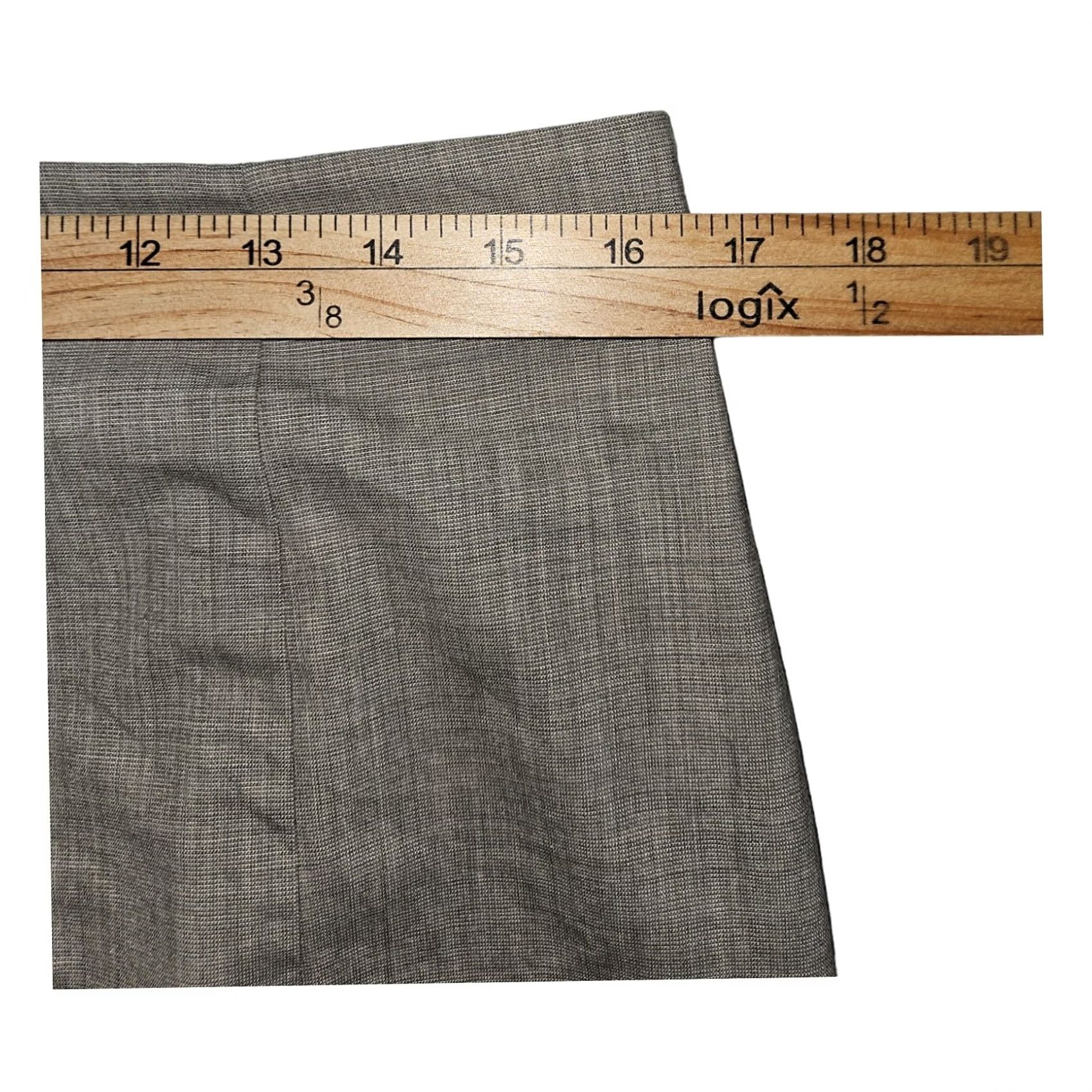Ann Taylor VINTAGE? Anne Taylor Pencil Skirt Women's 12 Lt Gray Virgin Wool Lycra Lined Workwear Size 34" / US 12 / IT 48 - 3 Thumbnail