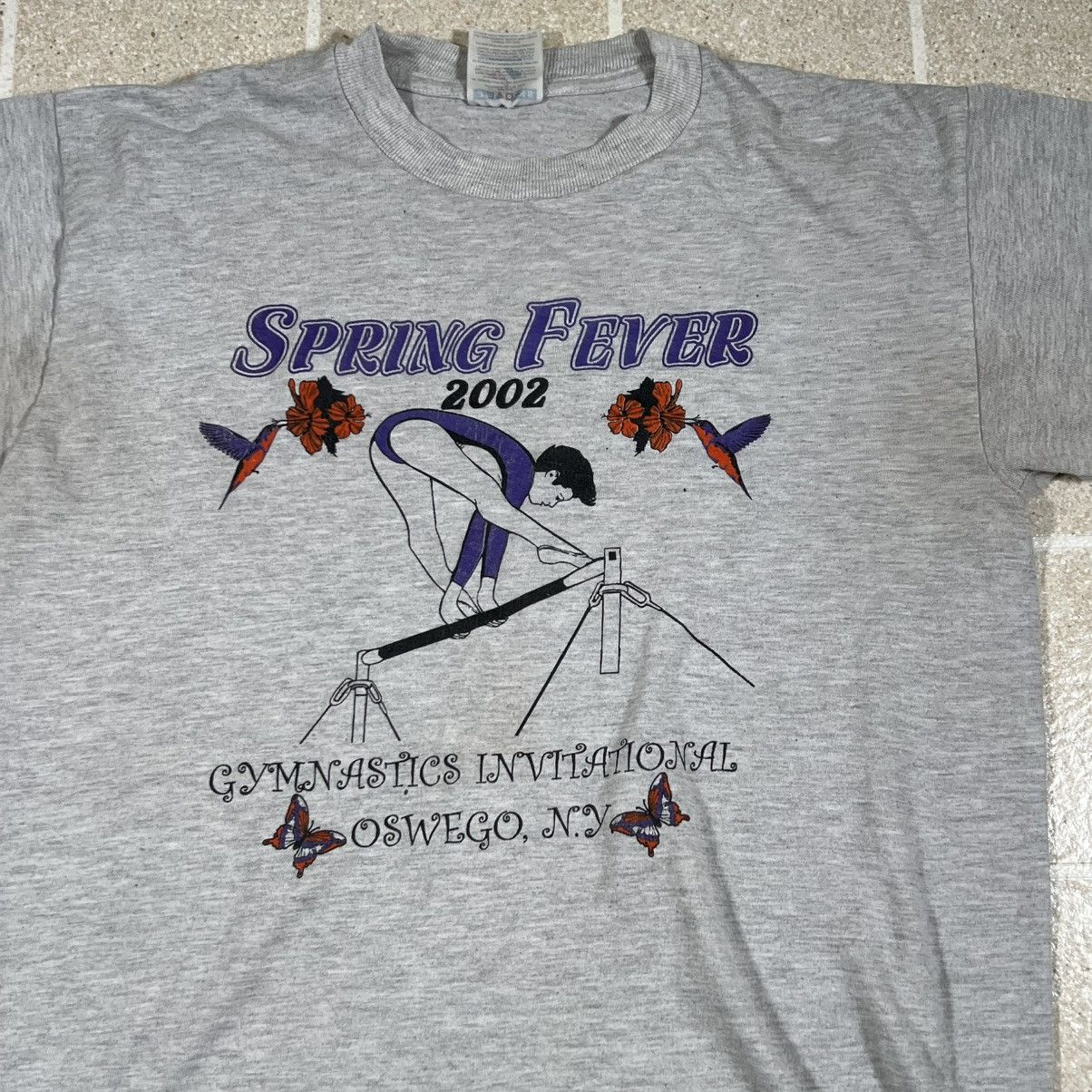 Jerzees Vintage Y2K Spring Fever Gymnastics Tshirt Sz M Paper Thin Size US M / EU 48-50 / 2 - 2 Thumbnail