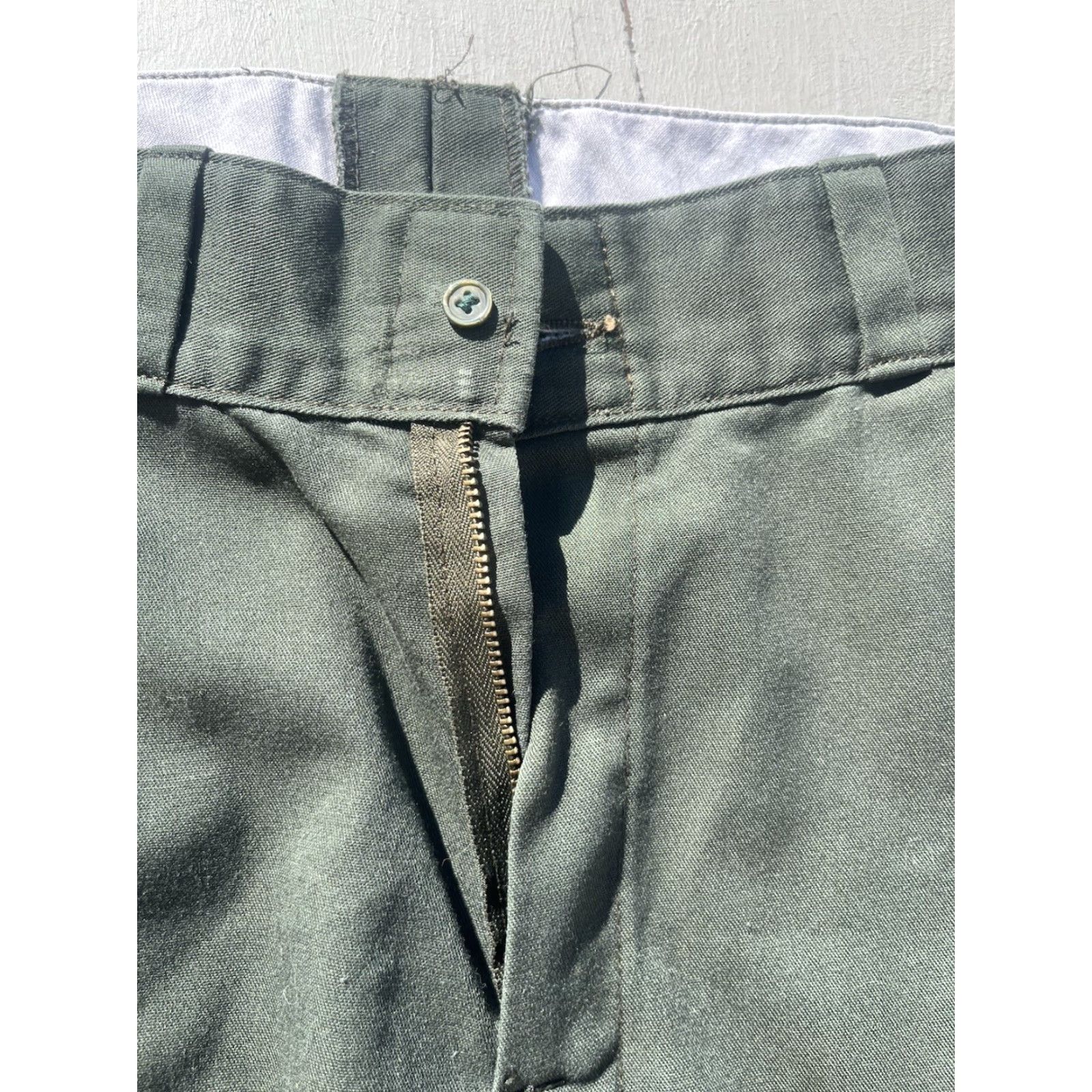 Dickies VINTAGE Dickies Pants Men's 30 Green Solid Workwear Street Skate City Retro Size US 30 / EU 46 - 3 Thumbnail