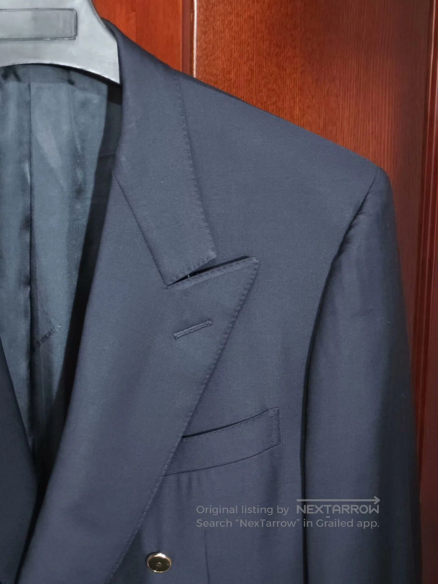 Ermenegildo Zegna Dunhill Navy Wool Double-Breasted Suit. Size US L / EU 52-54 / 3 - 2 Thumbnail