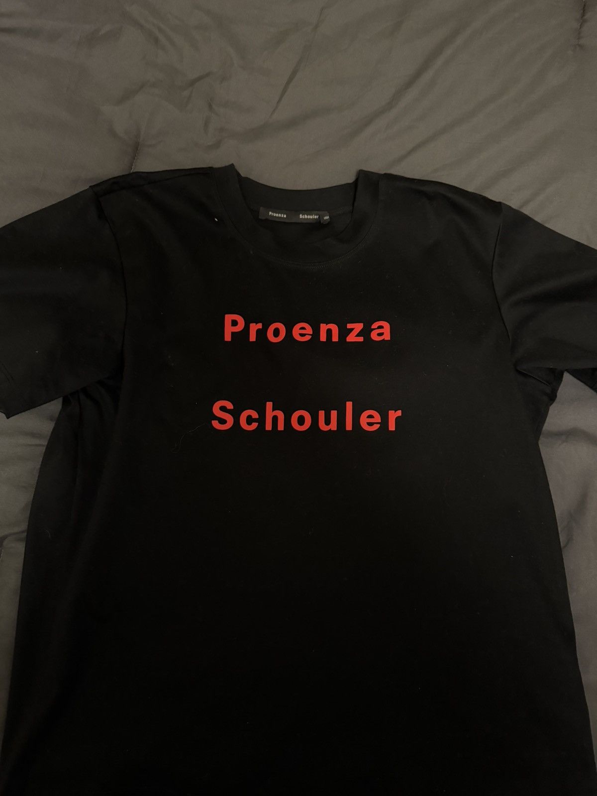 Proenza Schouler Proenza Schouler Logo T-Shirt (Black/Red) Size M / US 6-8 / IT 42-44 - 4 Thumbnail