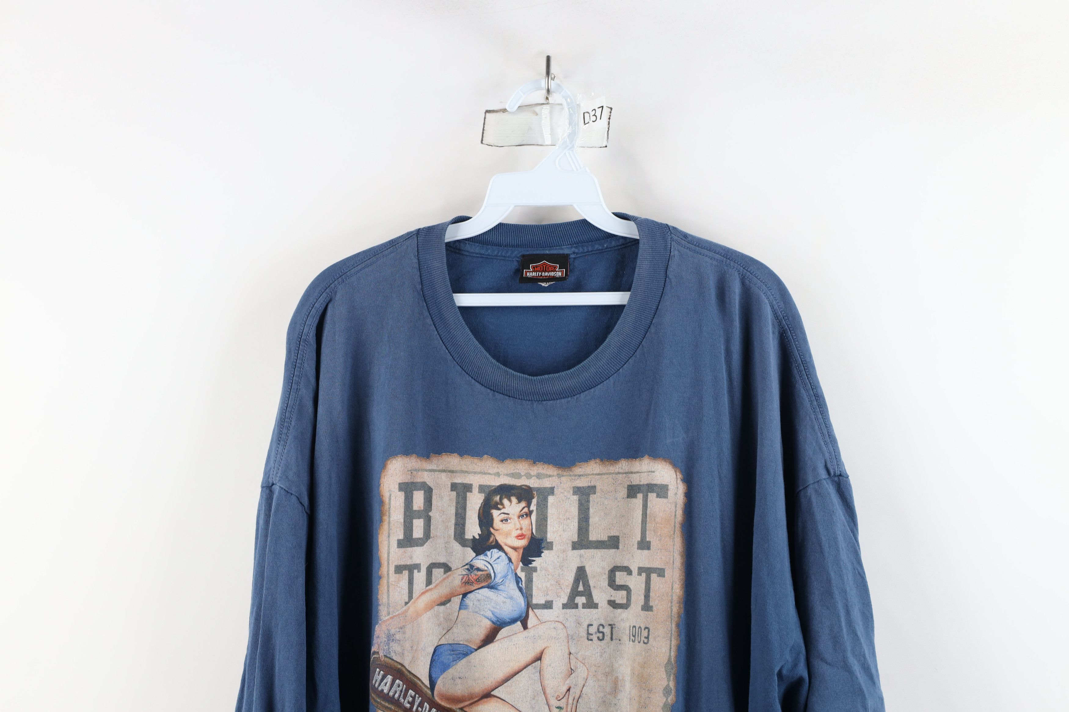 Harley Davidson × Vintage Vintage Y2K Harley Davidson Pin Up Girl Short Sleeve T-Shirt Size US XXL / EU 58 / 5 - 2 Thumbnail
