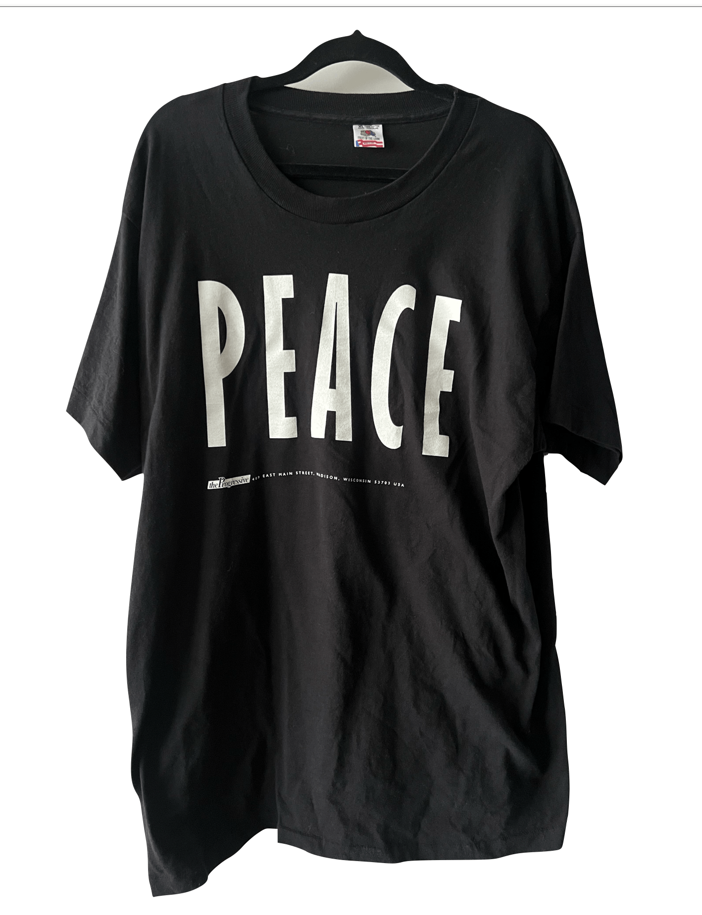 Fruit Of The Loom Peace Justice Vintage T Shirt XL Size US XL / EU 56 / 4 - 1 Thumbnail