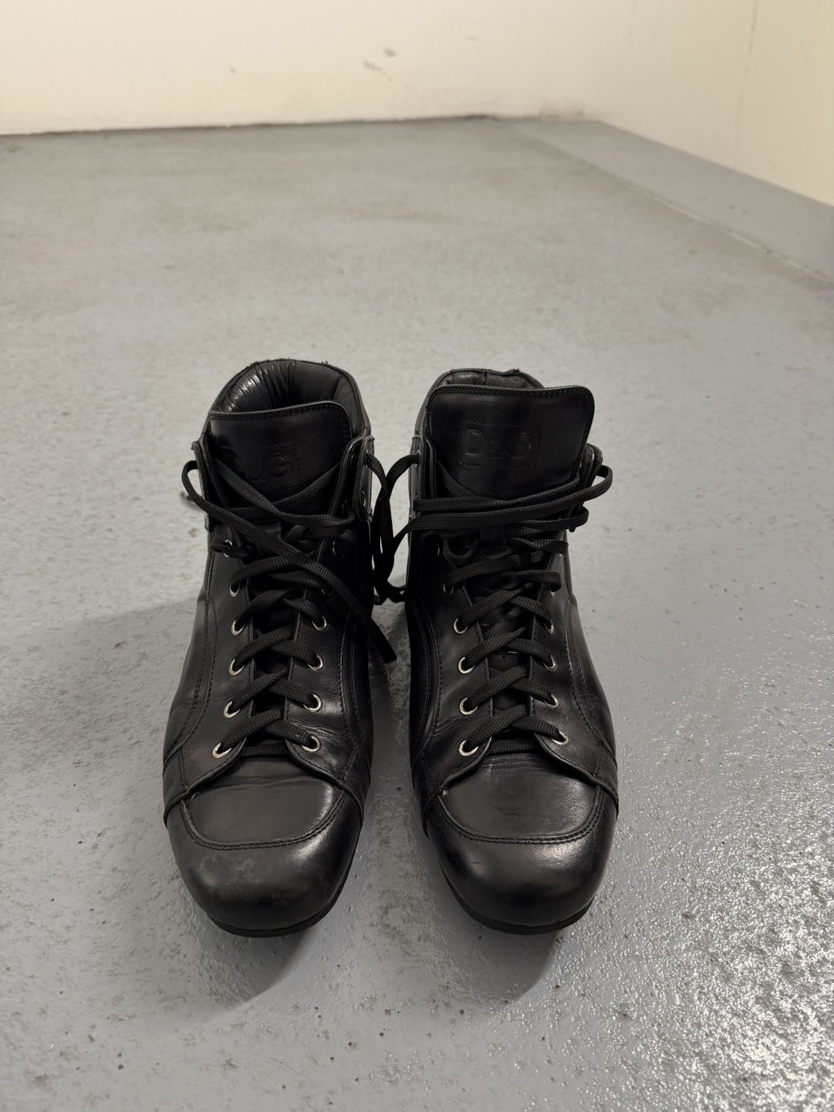 Dolce & Gabbana Vintage Dolce & Gabbana Combat Miltary Leather Sneakers Size US 8 / EU 41 - 5 Thumbnail