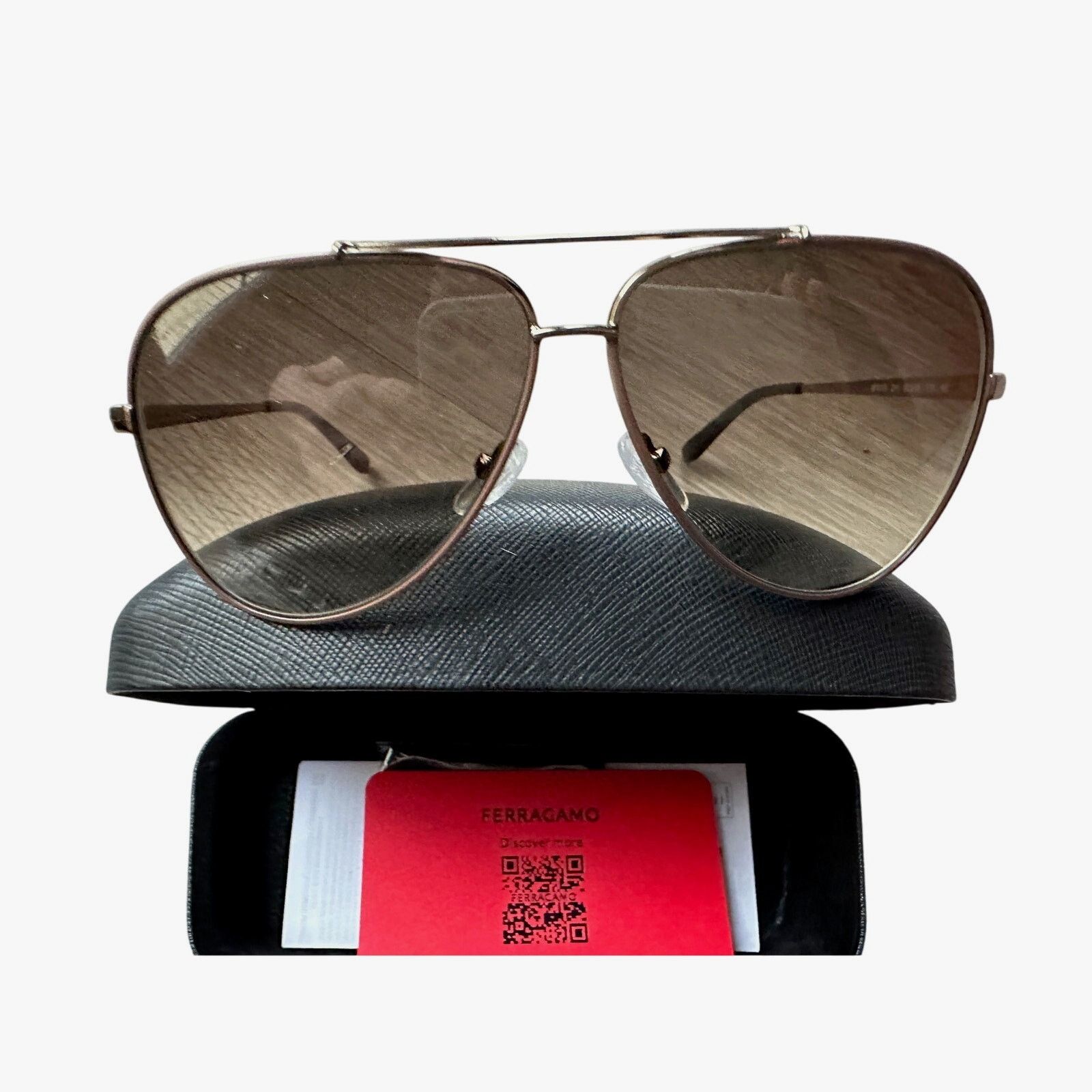 Salvatore Ferragamo Salvatore Ferragamo Brown Pilot Unisex Sunglasses Size ONE SIZE - 3 Thumbnail
