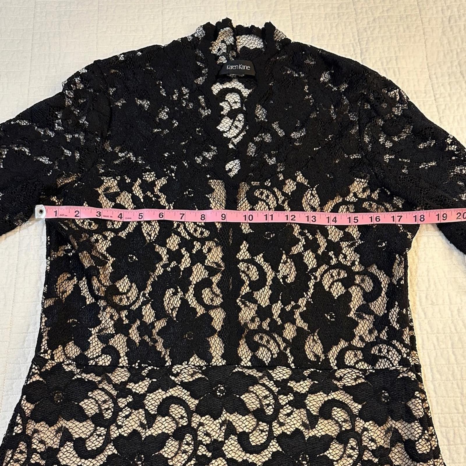 Other Karen Kane sz 8 Black Lace Midi Dress EUC Size M / US 6-8 / IT 42-44 - 5 Thumbnail