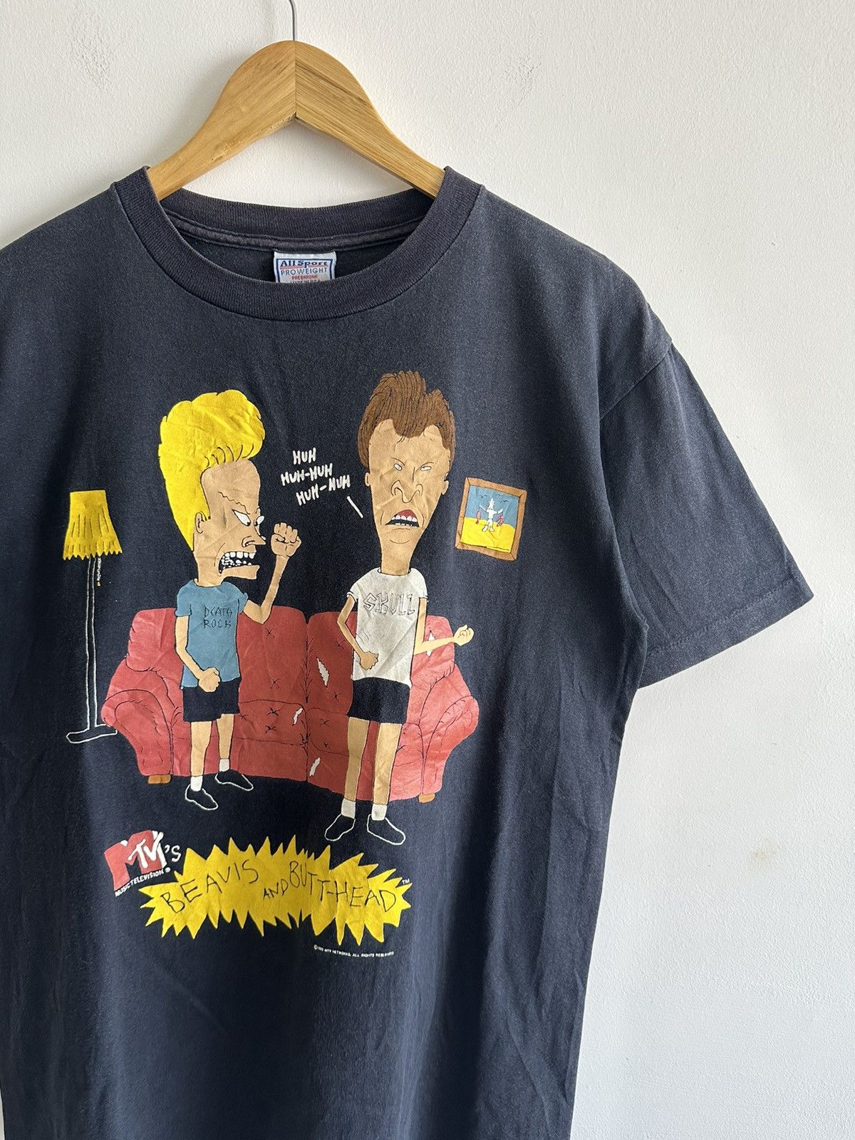 image of Cartoon Network x Movie Vintage Beavis & Butthead Mtv 90’S Cartoon Usa in Black, Men's (Size Medium