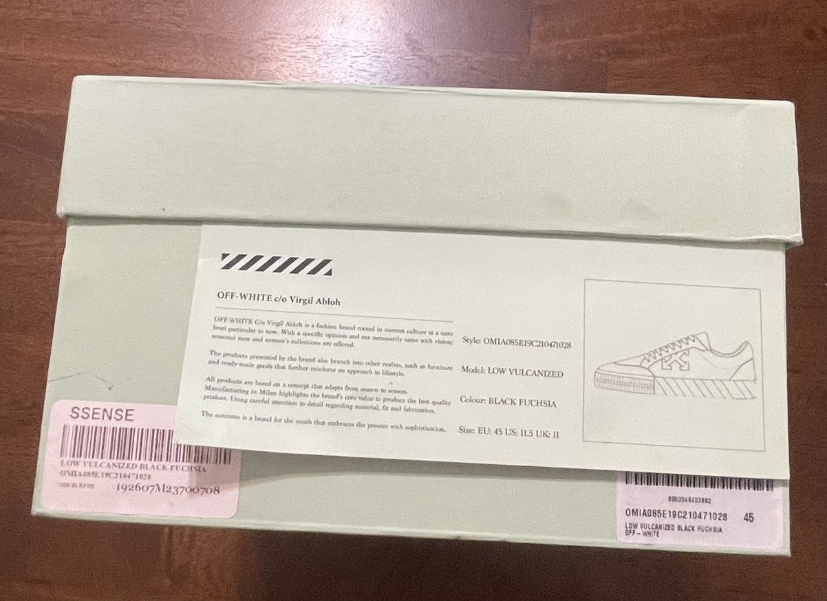 Off-White Off-white Low vulc black fushia 2019 Size US 12 / EU 45 - 8 Thumbnail
