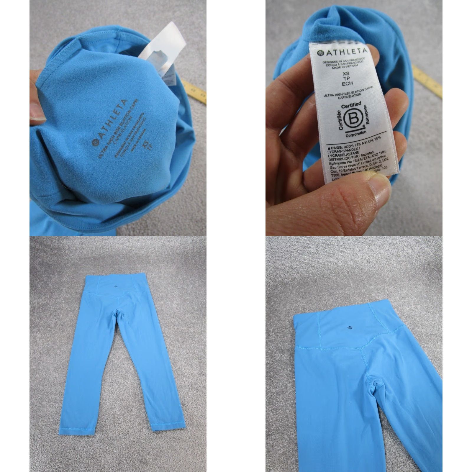 Athleta Athleta Womens Xs Extra Large Ultra High Rise Elation Capri Leggings Light Blue Size 26" / US 2 / IT 38 - 8 Thumbnail