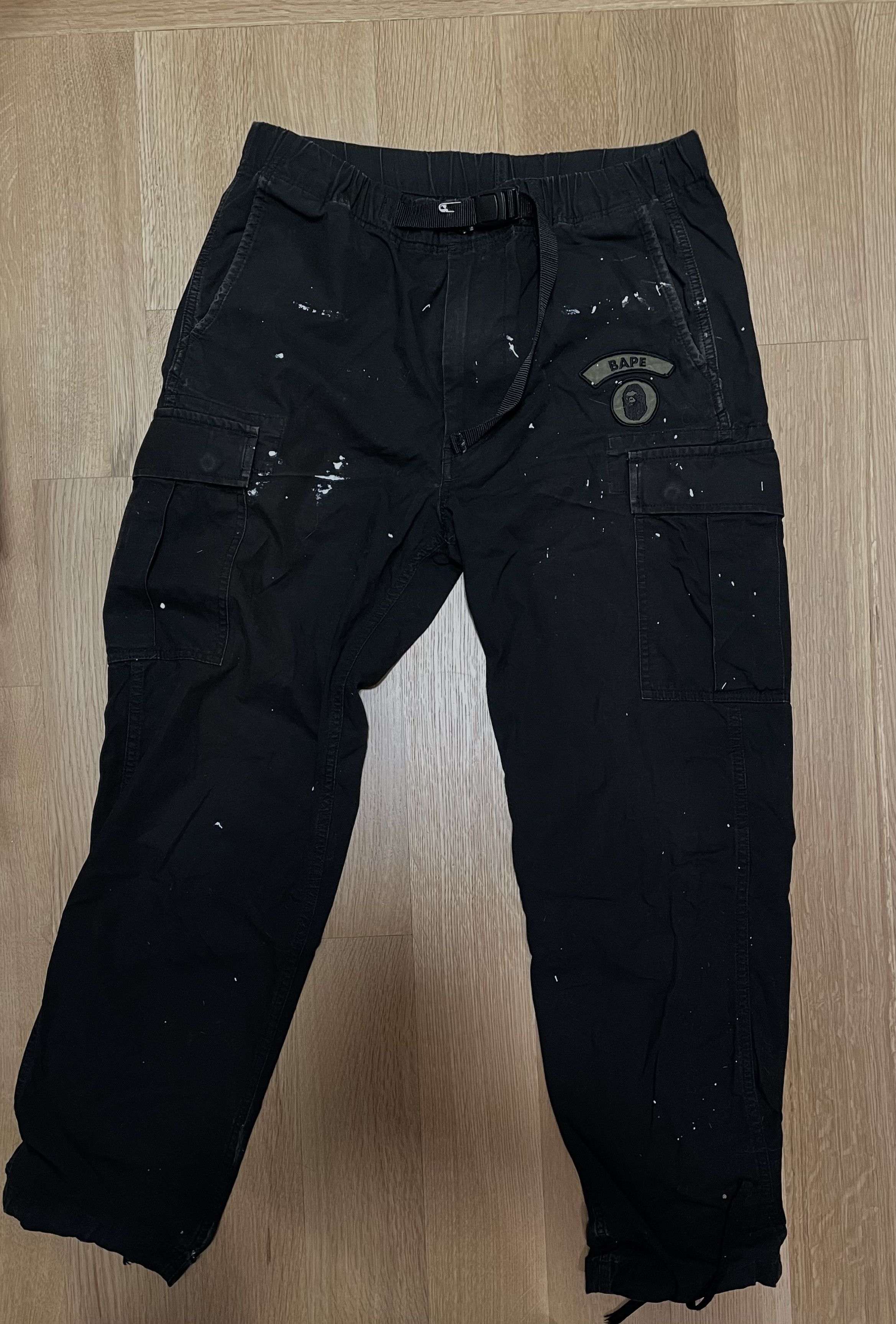 image of Bape Cargo Pants (2019) in Black, Men's (Size 32)