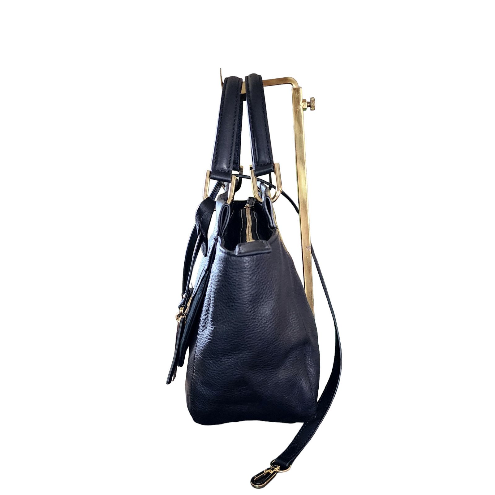 Vince Camuto Vince Camuto black leather & suede satchel handbag Size ONE SIZE - 10 Thumbnail