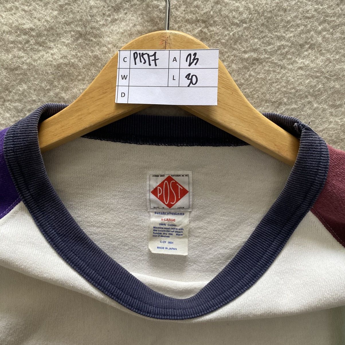 Japanese Brand × Post Overalls × Vintage Post Overalls 3Quater Tshirt Size XLARGE Size US XL / EU 56 / 4 - 8 Thumbnail