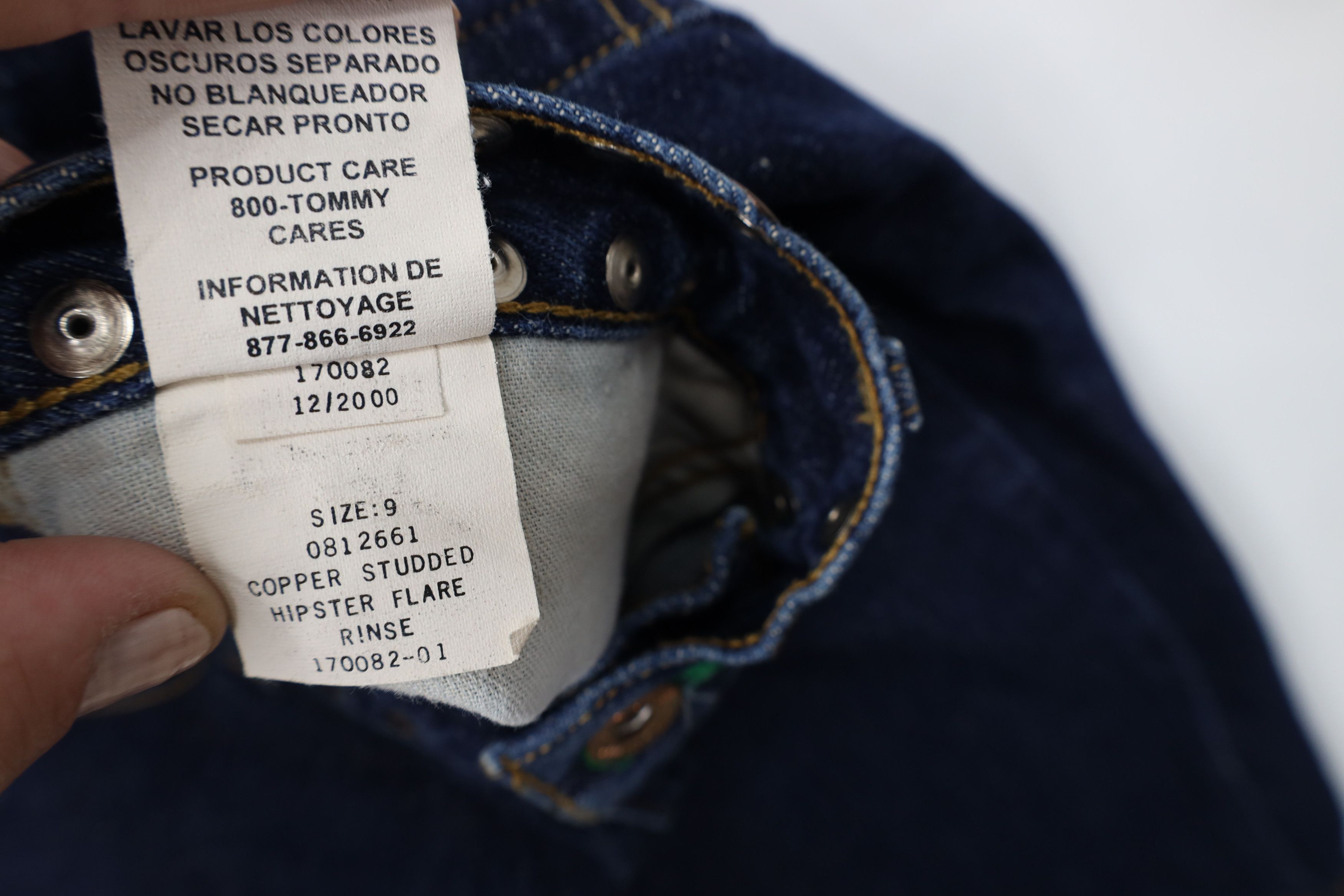 Tommy Hilfiger Vintage Y2K 2000 Tommy Hilfiger Hipster Flared Denim Jeans Size 30" / US 8 / IT 44 - 10 Thumbnail