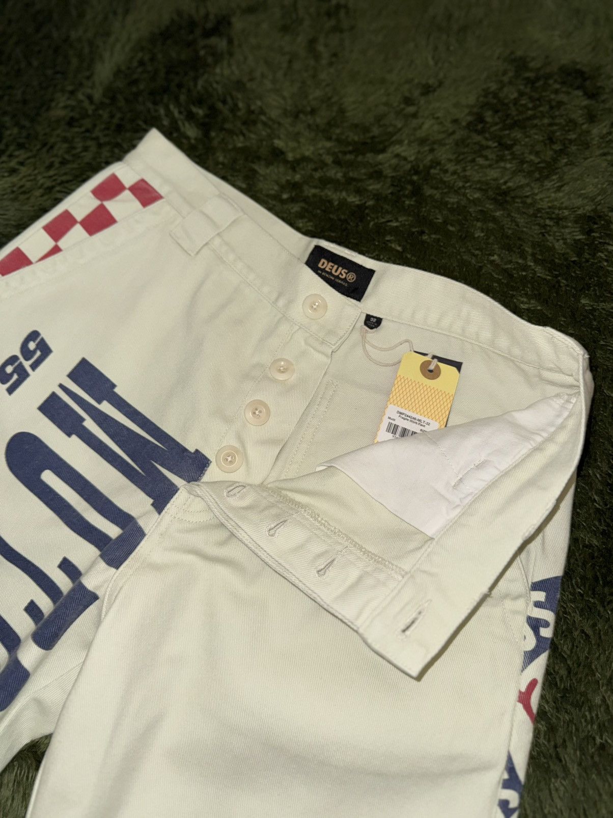 Deus Ex Machina [32] Deus Ex Machina Fragile Print Cotton Work Pants Ivory Size US 32 / EU 48 - 3 Thumbnail