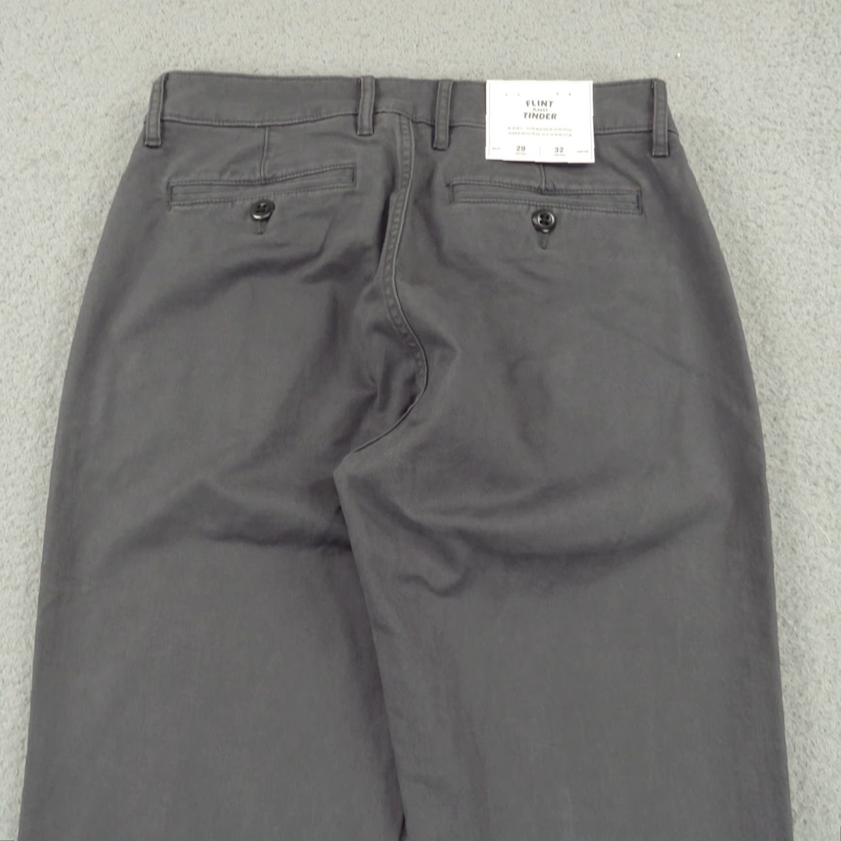Flint And Tinder Flint And Tinder Pants Mens Slim Gray Twill Chinos Straight 29x32, 5-Pocket, Flat Front, Cotton Blend, Zip, Machine Washable, New With Tags, Huckberry Size US 29 - 4 Thumbnail