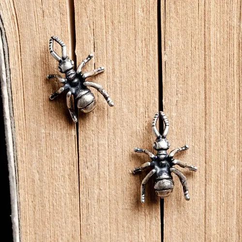 Jewelry Ant Rare Earrings One Pairs Chrome Jewelry Size ONE SIZE - 1 Thumbnail