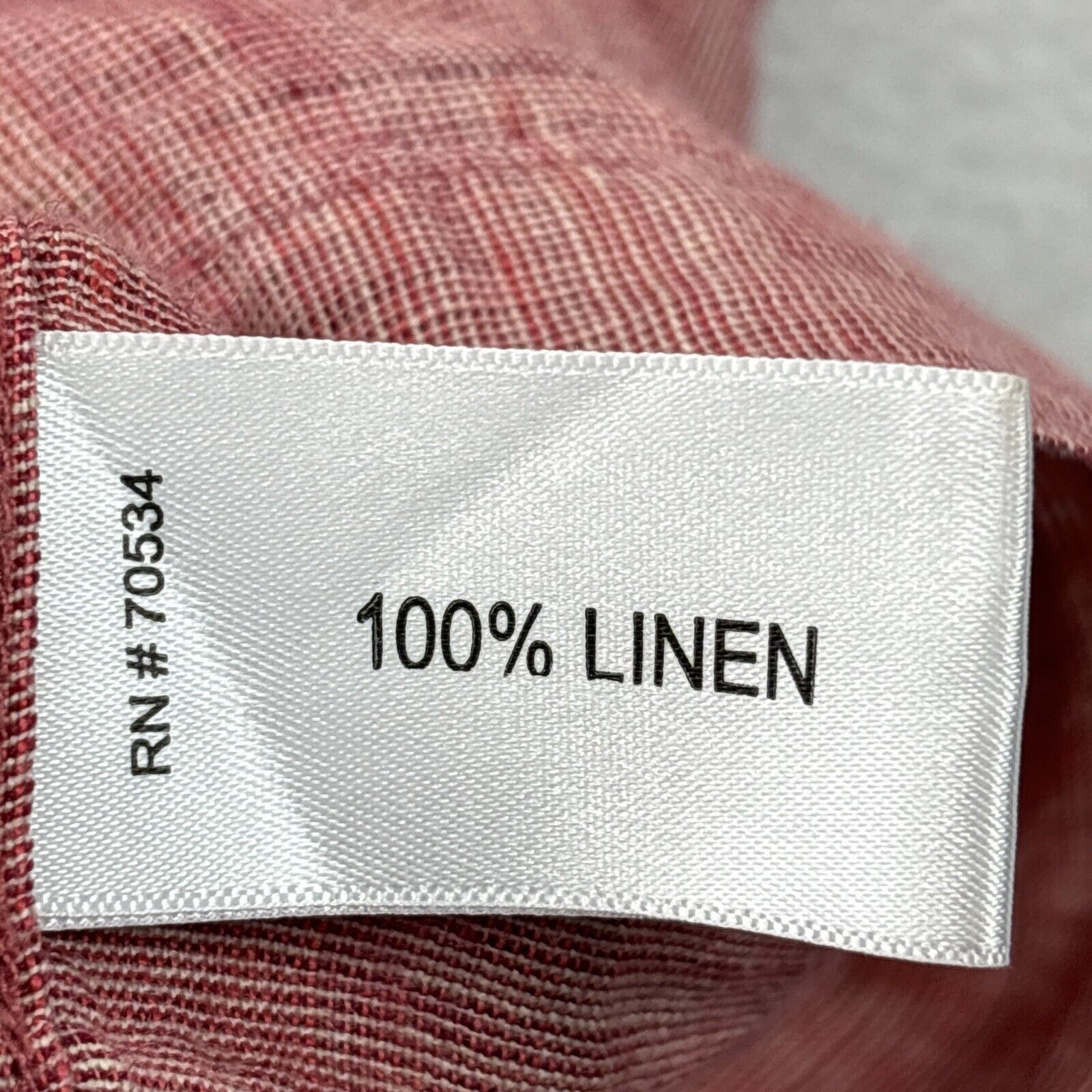 Orvis Orvis Shirt Mens M 100% Linen Short Sleeve Button Up Red Size US M / EU 48-50 / 2 - 7 Thumbnail