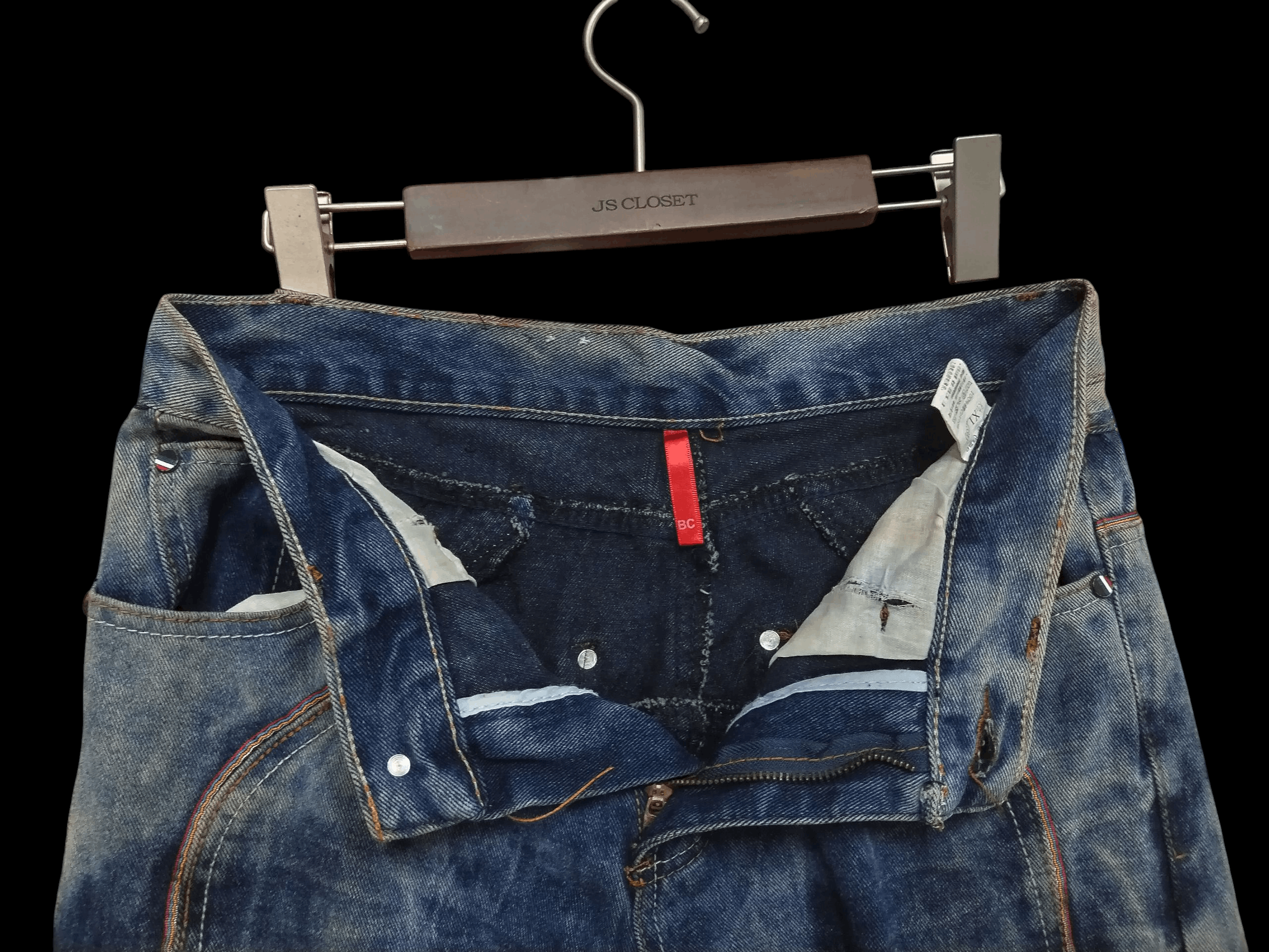 Seditionaries Crazy acid wash jeans Punk Goth Distressed Five Dime Jeans Size US 30 / EU 46 - 13 Thumbnail
