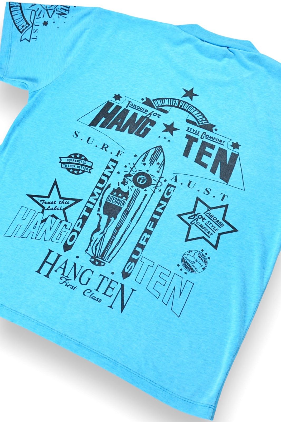 Hang Ten 90s Vintage Hang Ten Big Logo Surfing Australia Tee Size US M / EU 48-50 / 2 - 1 Thumbnail