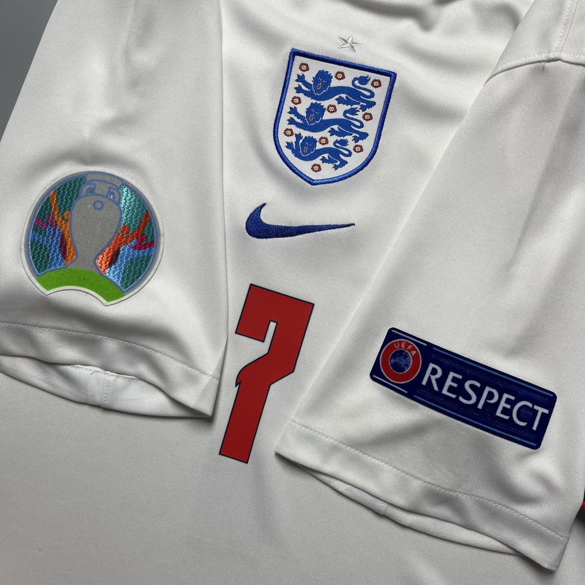 Nike ENGLAND NIKE 2020 EURO FOOTBALL HOME JERSEY #7 GREALISH Size US M / EU 48-50 / 2 - 8 Thumbnail