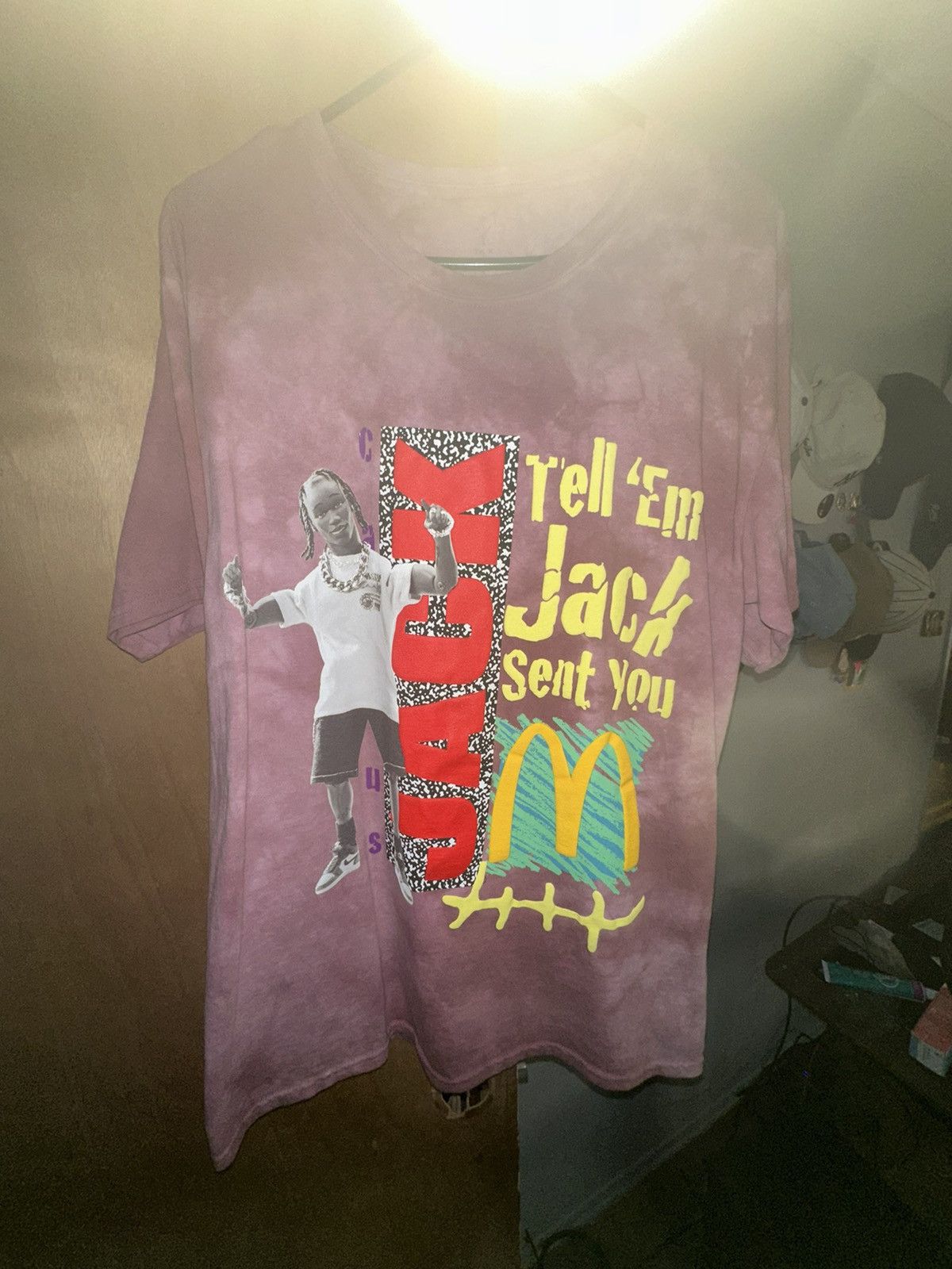 image of Travis Scott X Mcdonald’S Jack Smile Ii in Berry, Men's (Size Large)