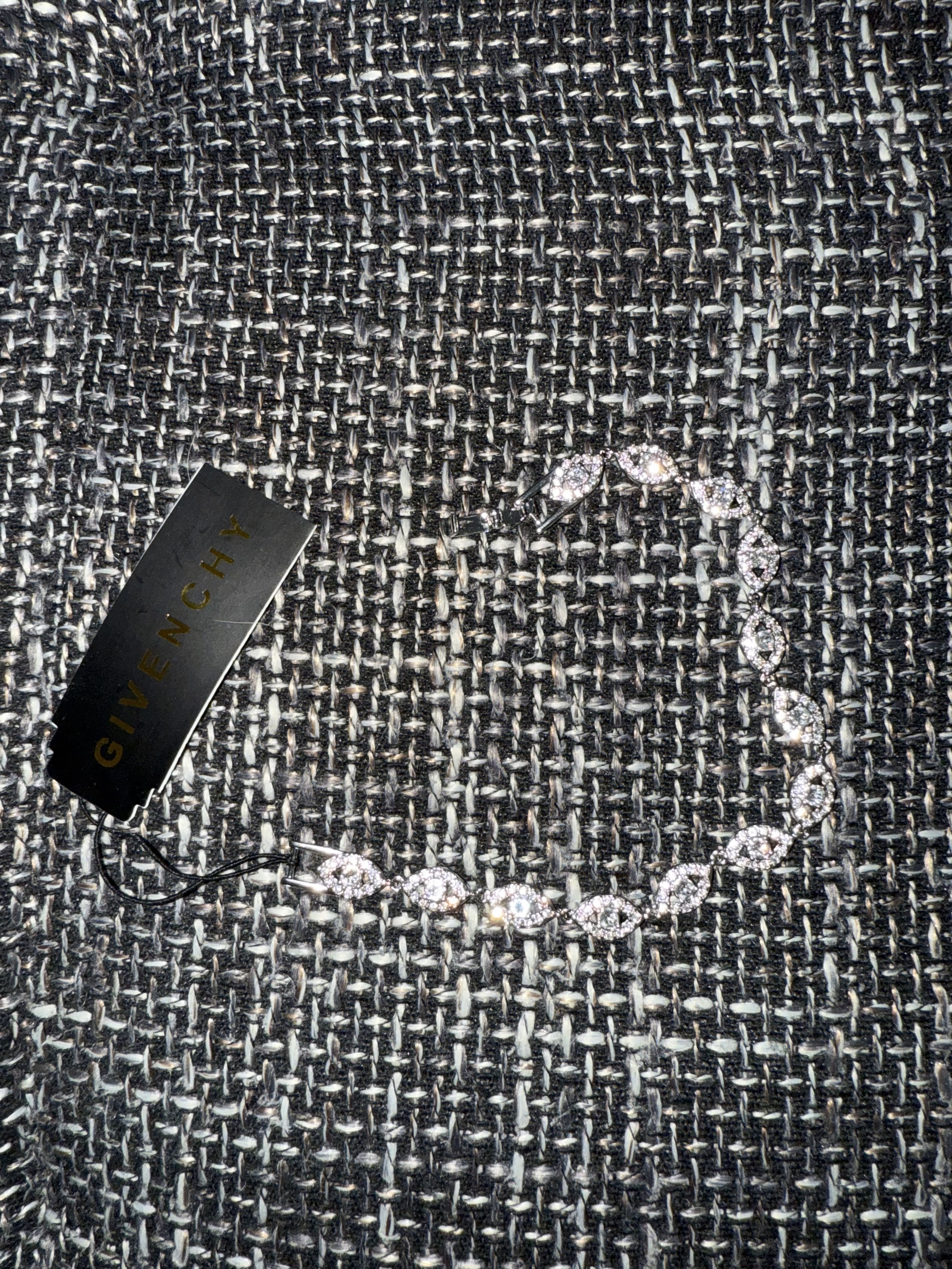 Givenchy Givenchy Crystal Flex Bracelet Silver Size ONE SIZE - 2 Thumbnail