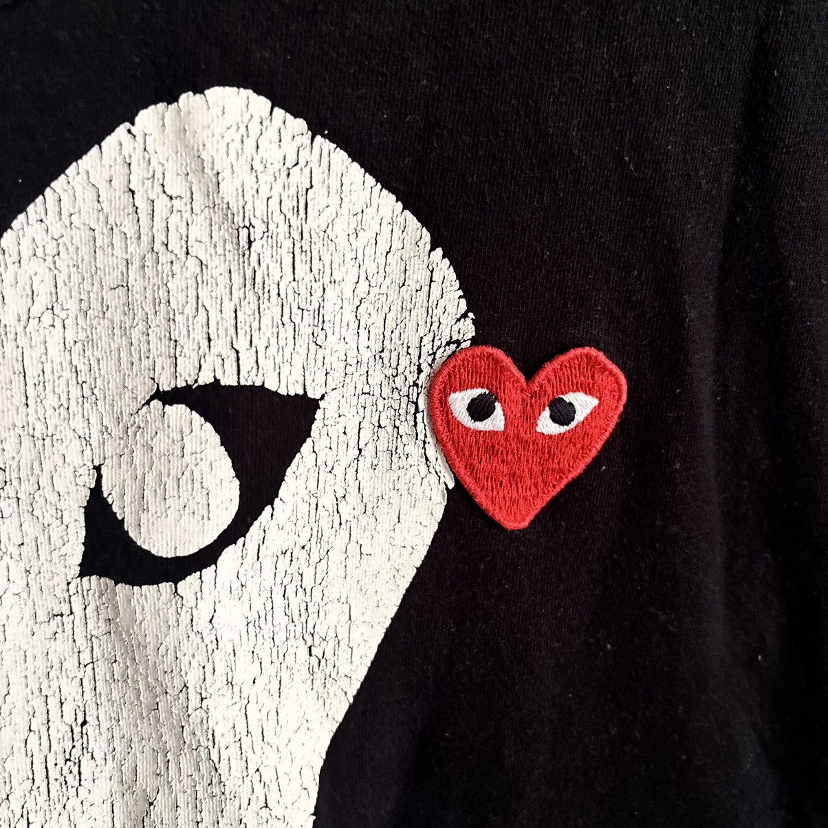 Comme des Garcons PLAY Comme des Garçons PLAY Double Heart Tee Black Size L / US 10 / IT 46 - 4 Thumbnail