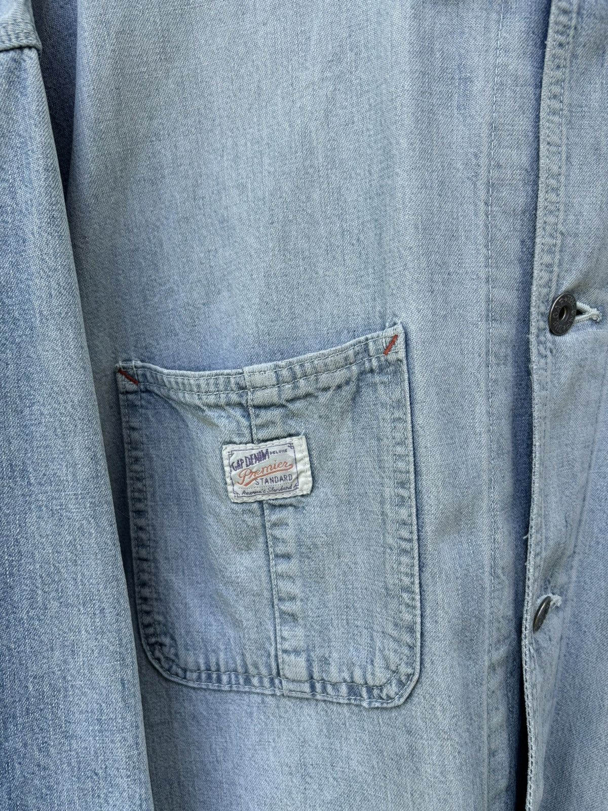 Gap Vintage Gap Denim Chore Faded Jacket Size US XL / EU 56 / 4 - 4 Thumbnail