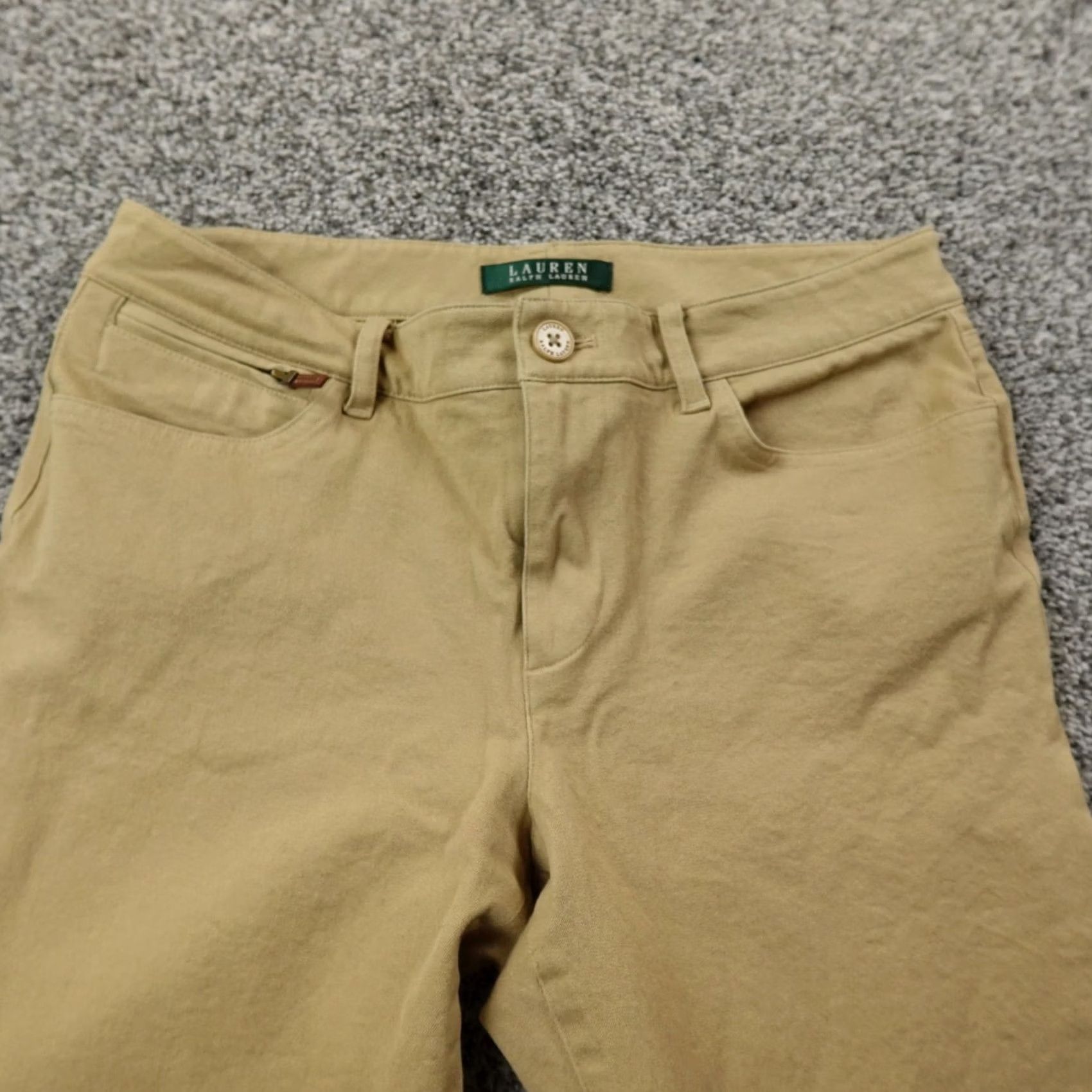 Ralph Lauren Ralph Lauren Pants Womens 6 Beige Chino Trousers Low Rise Stretch Preppy Size 28" / US 6 / IT 42 - 6 Thumbnail